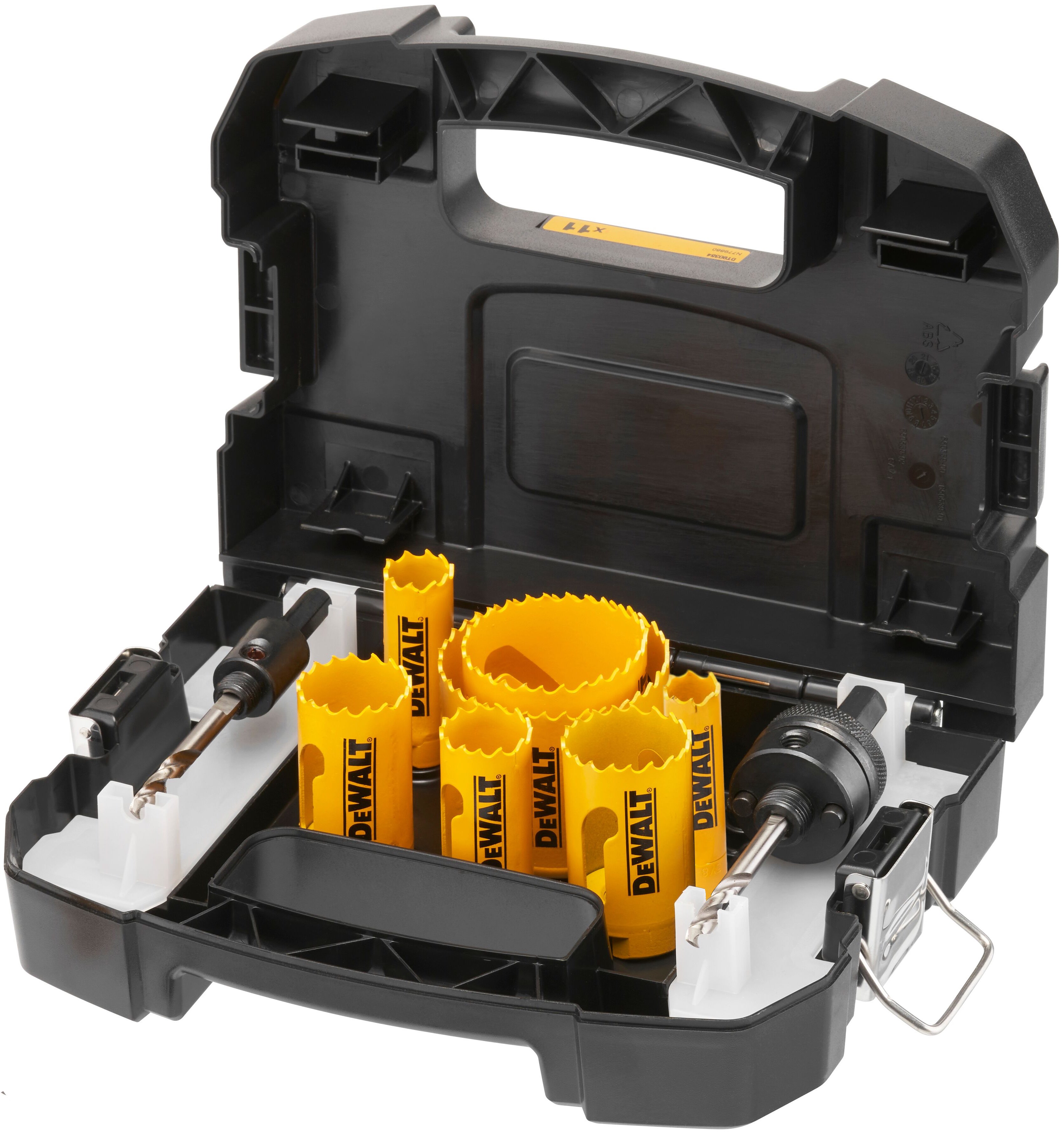 Набор коронок по мультиматериалу и пилотных сверл DEWALT DT90354 16-64 мм 11 шт в кейсе DT90354-QZ 19480₽