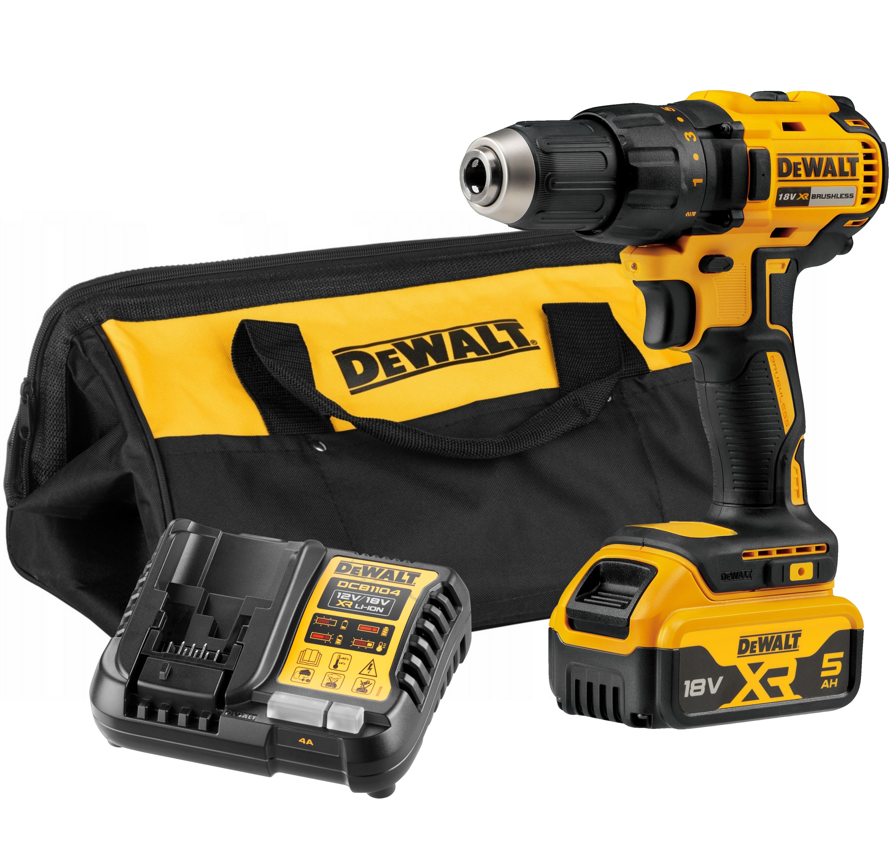 Аккумуляторная дрель-шуруповерт DEWALT DCD777P1, 18 В, 1750 об/мин, с АКБ 5 Ач и ЗУ, в сумке (DCD777P1-QW)