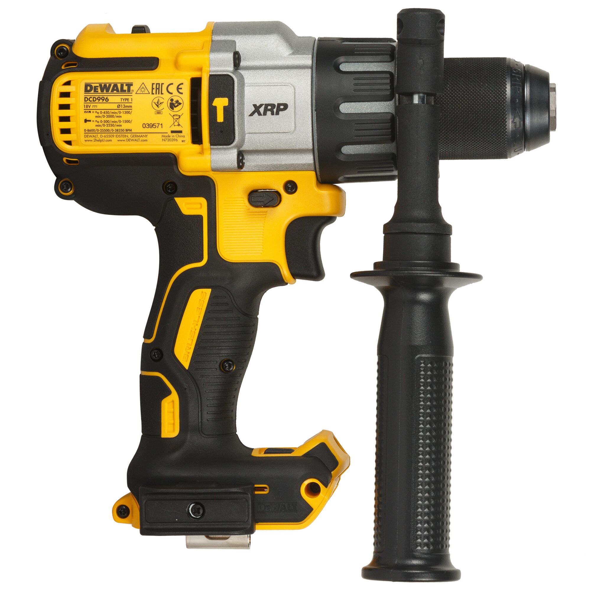 Аккумуляторная бесщеточная ударная дрель-шуруповерт DEWALT, 18 В, 2250 об/мин, 38250 уд/мин, с 2 АКБ 5 Ач и ЗУ, в кейсе TSTAK, DCD996P2