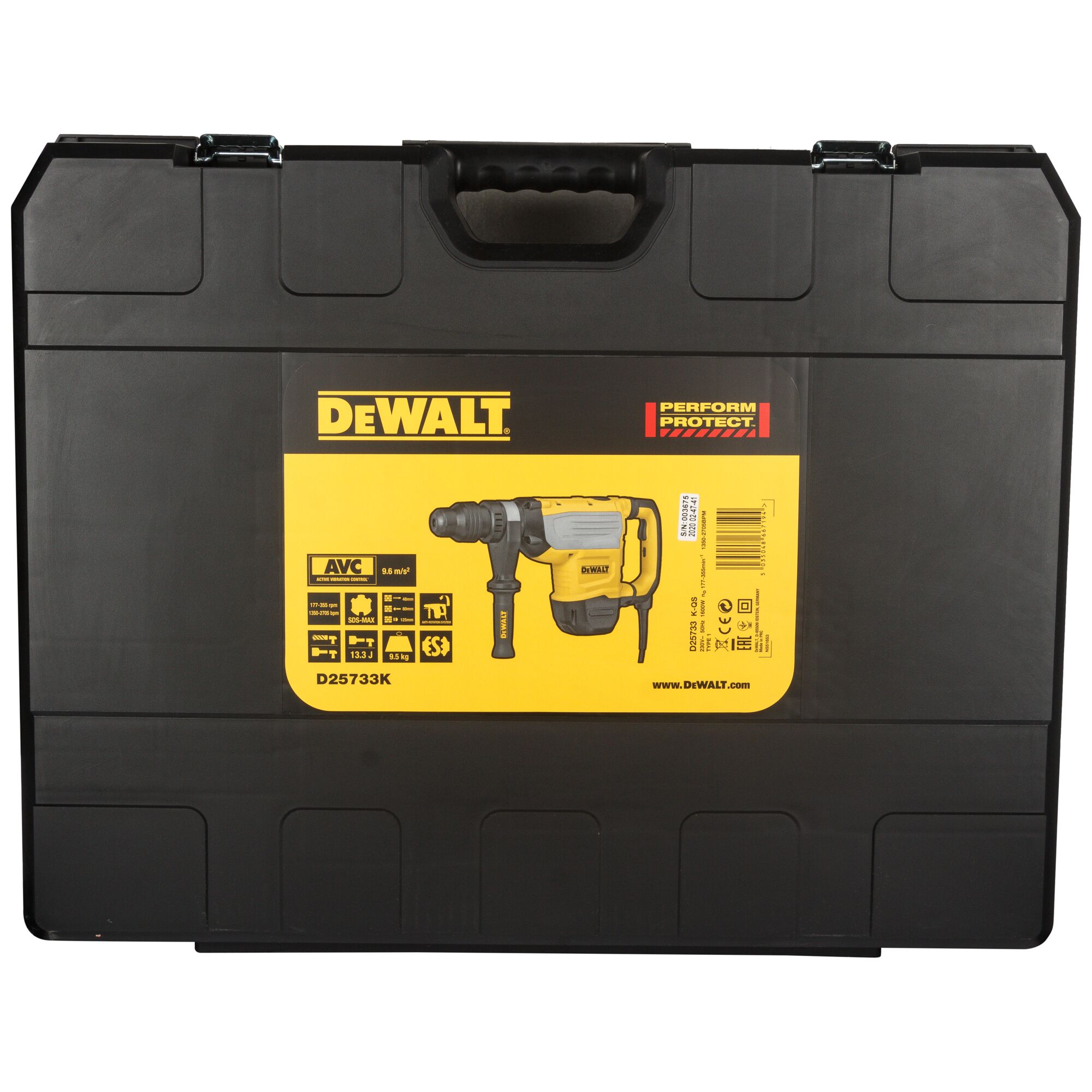 Перфоратор DEWALT D25733K 1600 Вт 133 Дж 2705 удмин в кейсе D25733K-QS