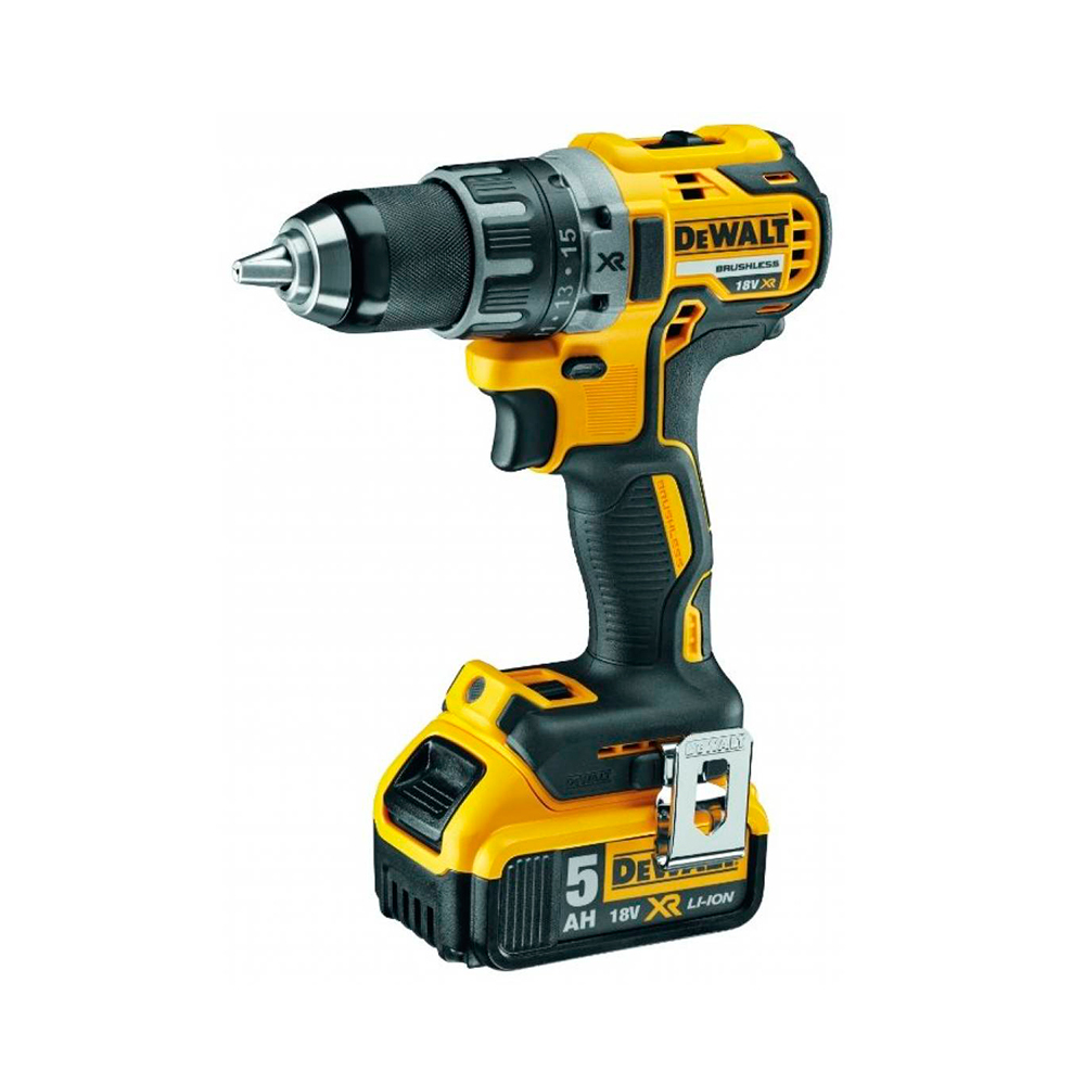 Аккумуляторная безударная бесщеточная дрель-шуруповерт DEWALT DCD791P3A-QW, 18 В, с 3 АКБ 5 Ач и ЗУ, в кейсе TSTAK