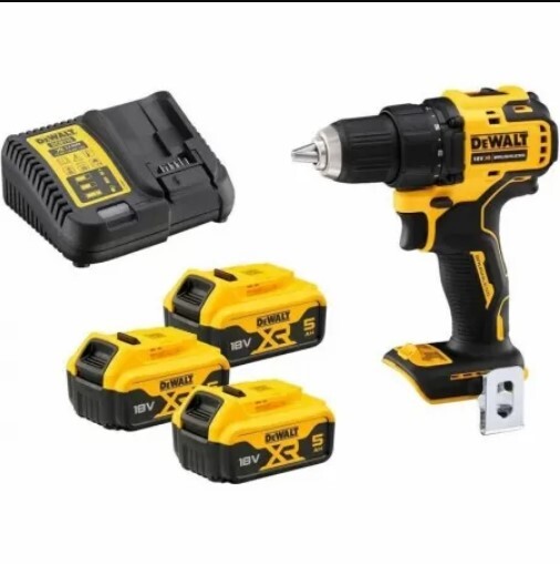 Дрель-шуруповерт DEWALT DCD708P3T, кейс TSTAK, 3 АКБ 5.0Ач, ЗУ