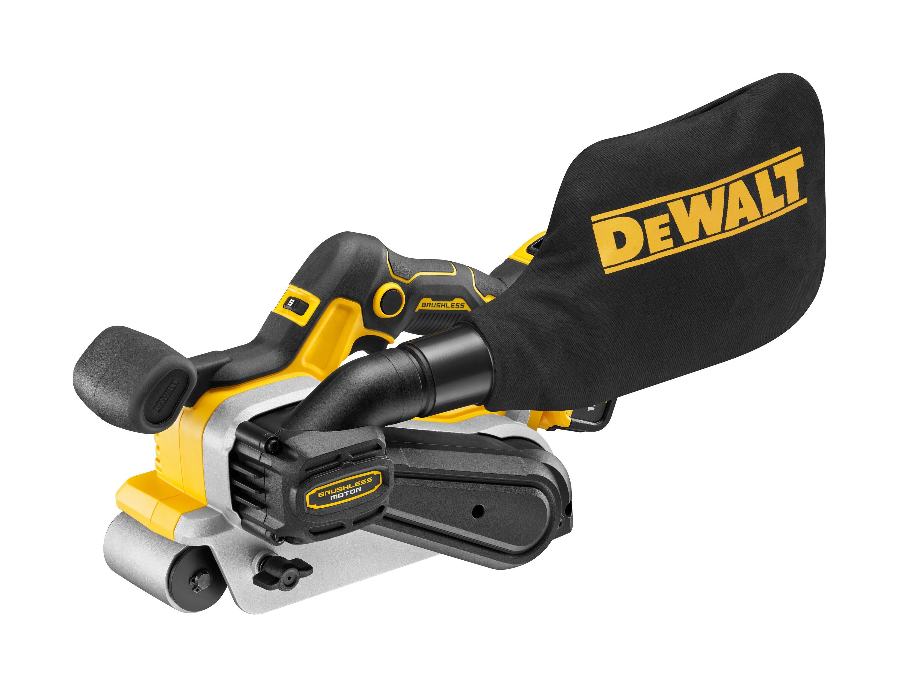 Купить DEWALT DCW220P2 аккумуляторная ленточная шлифмашина, 18 В, 320  м/мин, с 2 АКБ 5 Ач и ЗУ, в кейсе TSTAK. Цена на ДеВОЛТ ДСВ 220 П 2 в  официальном интернет-магазине DeWALT