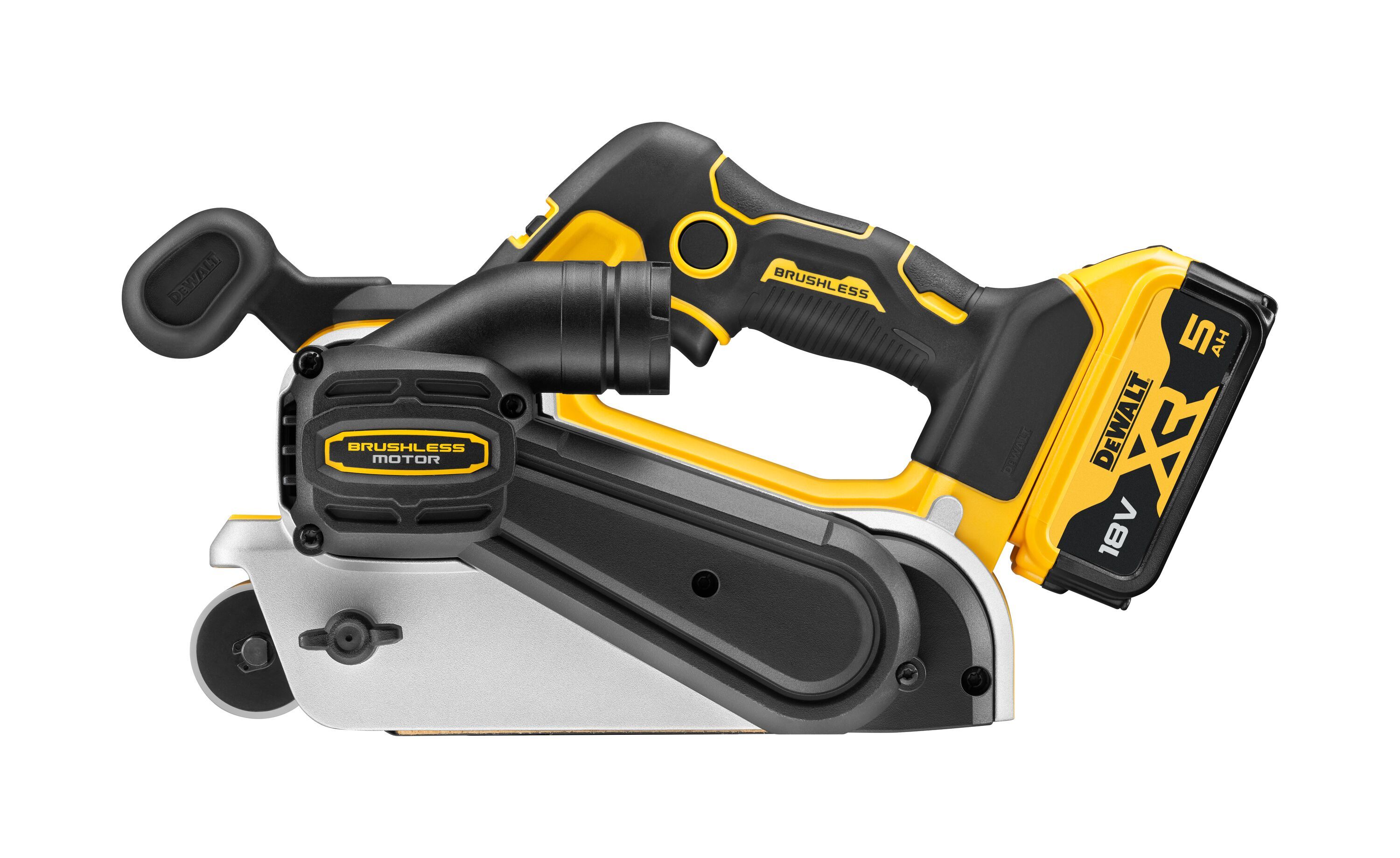 Купить DEWALT DCW220P2 аккумуляторная ленточная шлифмашина, 18 В, 320  м/мин, с 2 АКБ 5 Ач и ЗУ, в кейсе TSTAK. Цена на ДеВОЛТ ДСВ 220 П 2 в  официальном интернет-магазине DeWALT