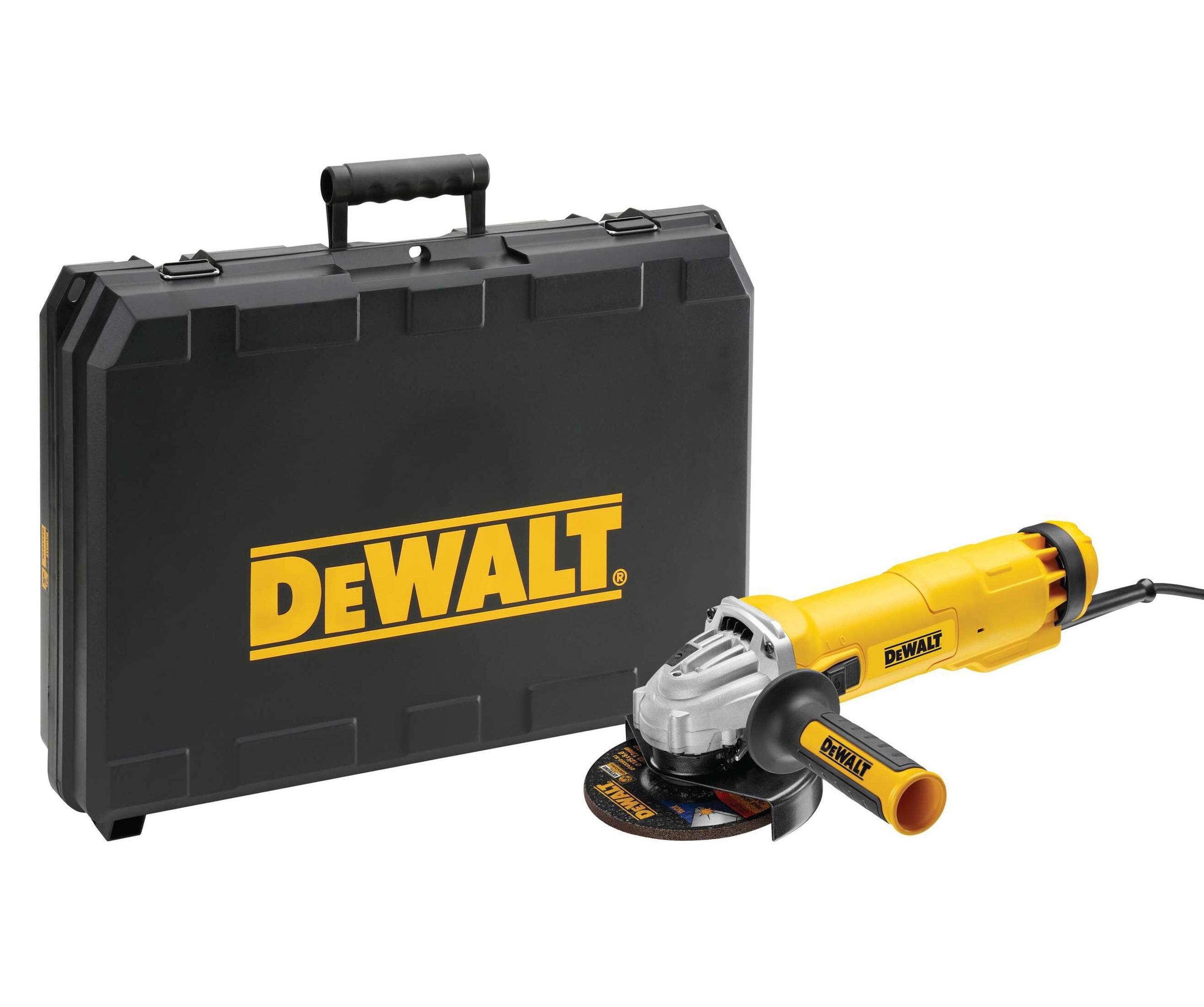 Угловая шлифмашина DEWALT, 1010 Вт, 125 мм, 11000 об/мин, в кейсе, DWE4207K