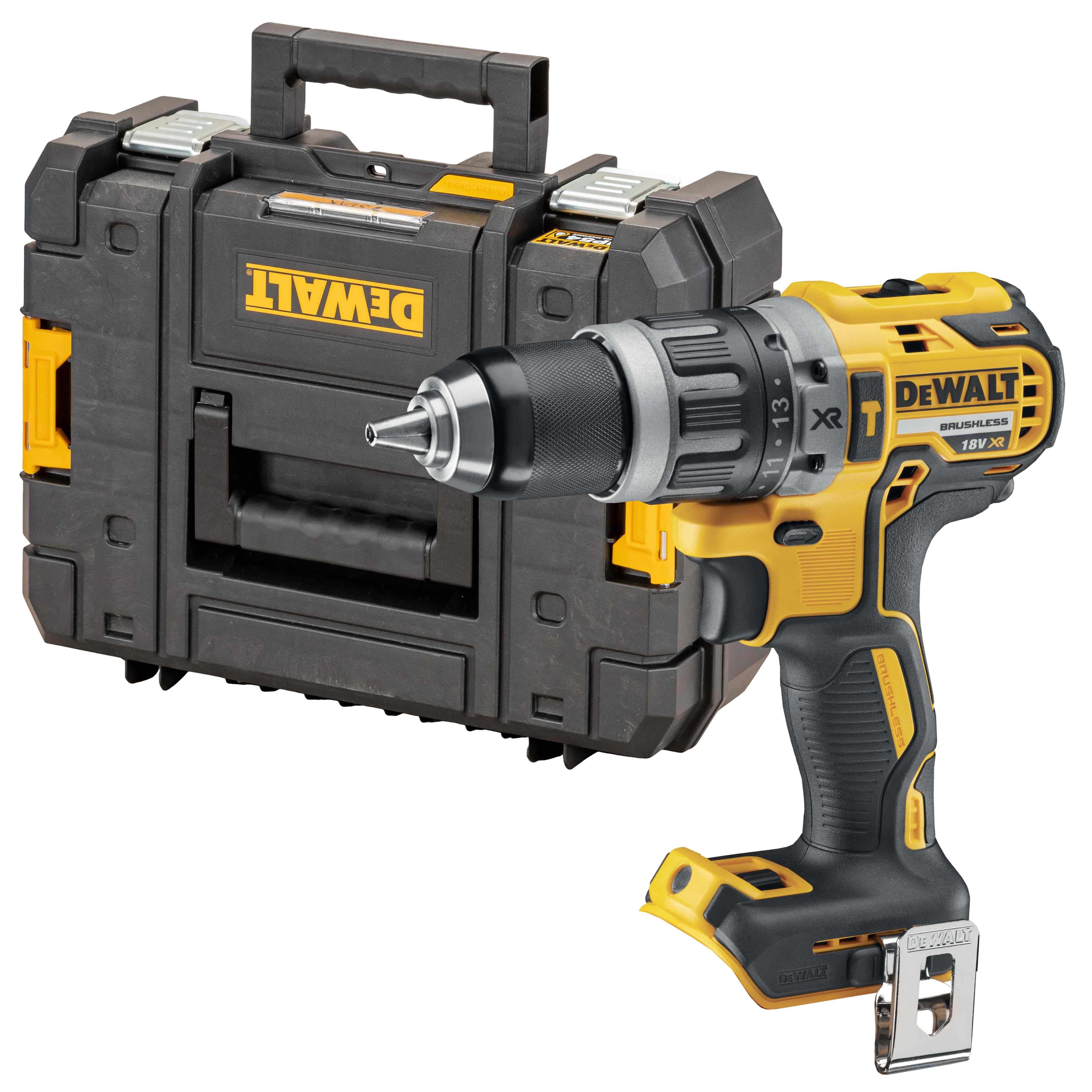 Купить DEWALT DCD796N+DWST1-70703 аккумуляторная бесщеточная ударная  дрель-шуруповерт, 18 В, 2000 об/мин, 34000 уд/мин, без АКБ и ЗУ, в кейсе  TSTAK, DCD796N. Цена на ДеВОЛТ ДСД 796 Н+ДВСТ 1-70703 в официальном  интернет-магазине DeWALT