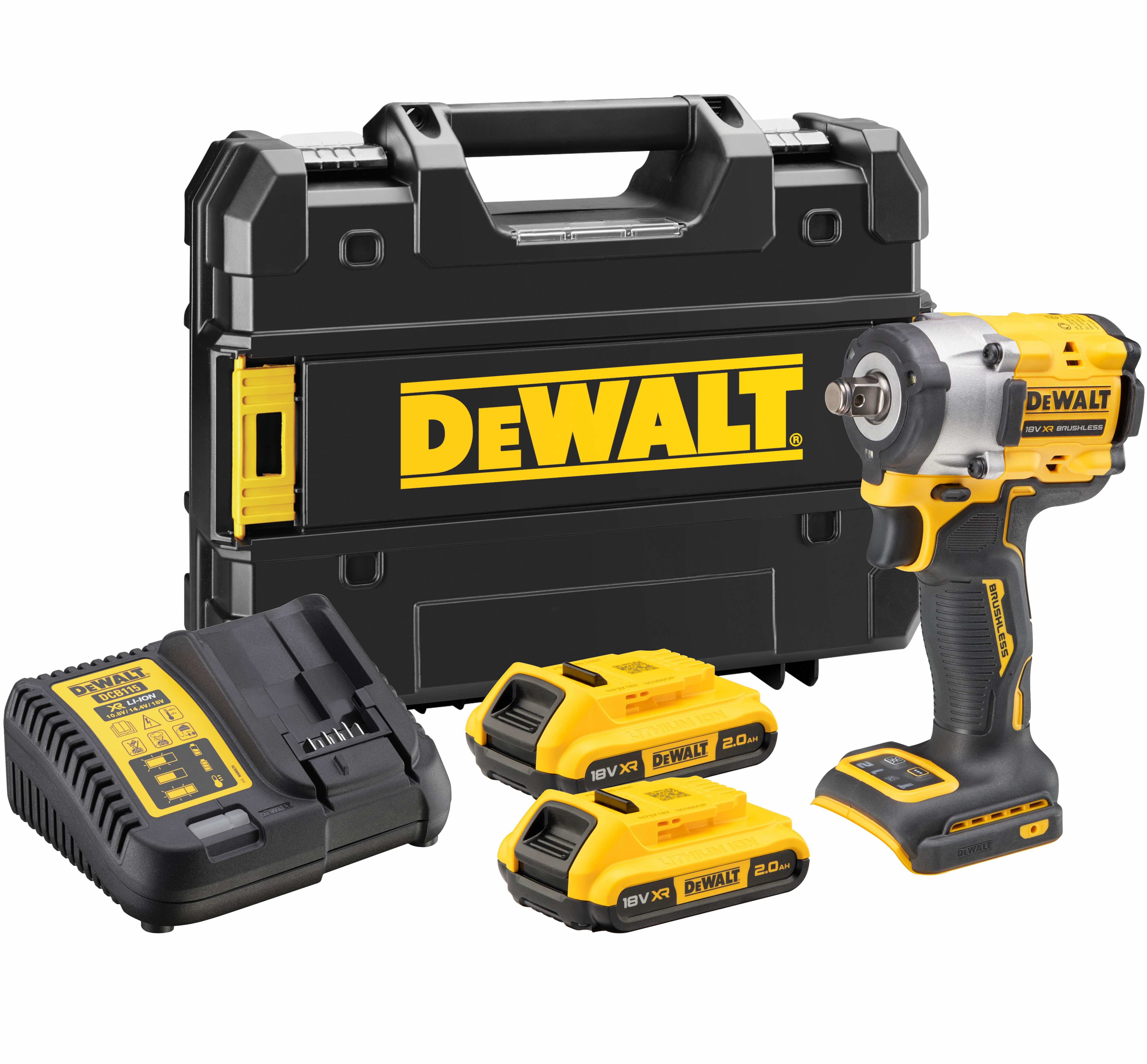 Аккумуляторный гайковерт DEWALT DCF921D2T 18 В 610 Нм 3550 удмин с 2 АКБ 2 Ач и ЗУ в кейсе TSTAK 41980₽
