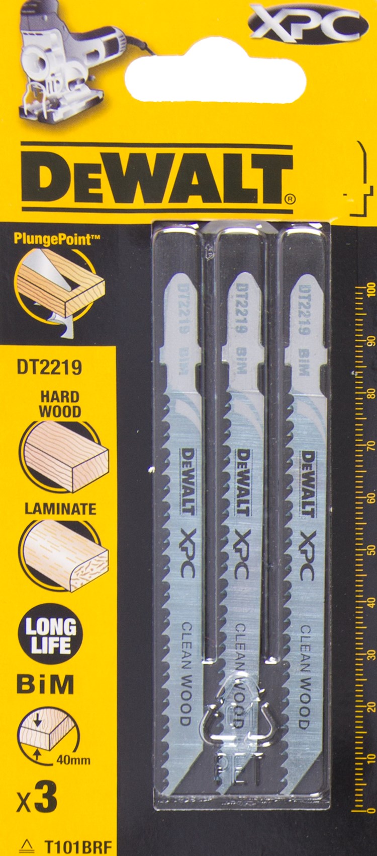 Пилка для лобзика DEWALT EXTREME PRECISION CUT DT2219 по дереву биметаллическая 920₽