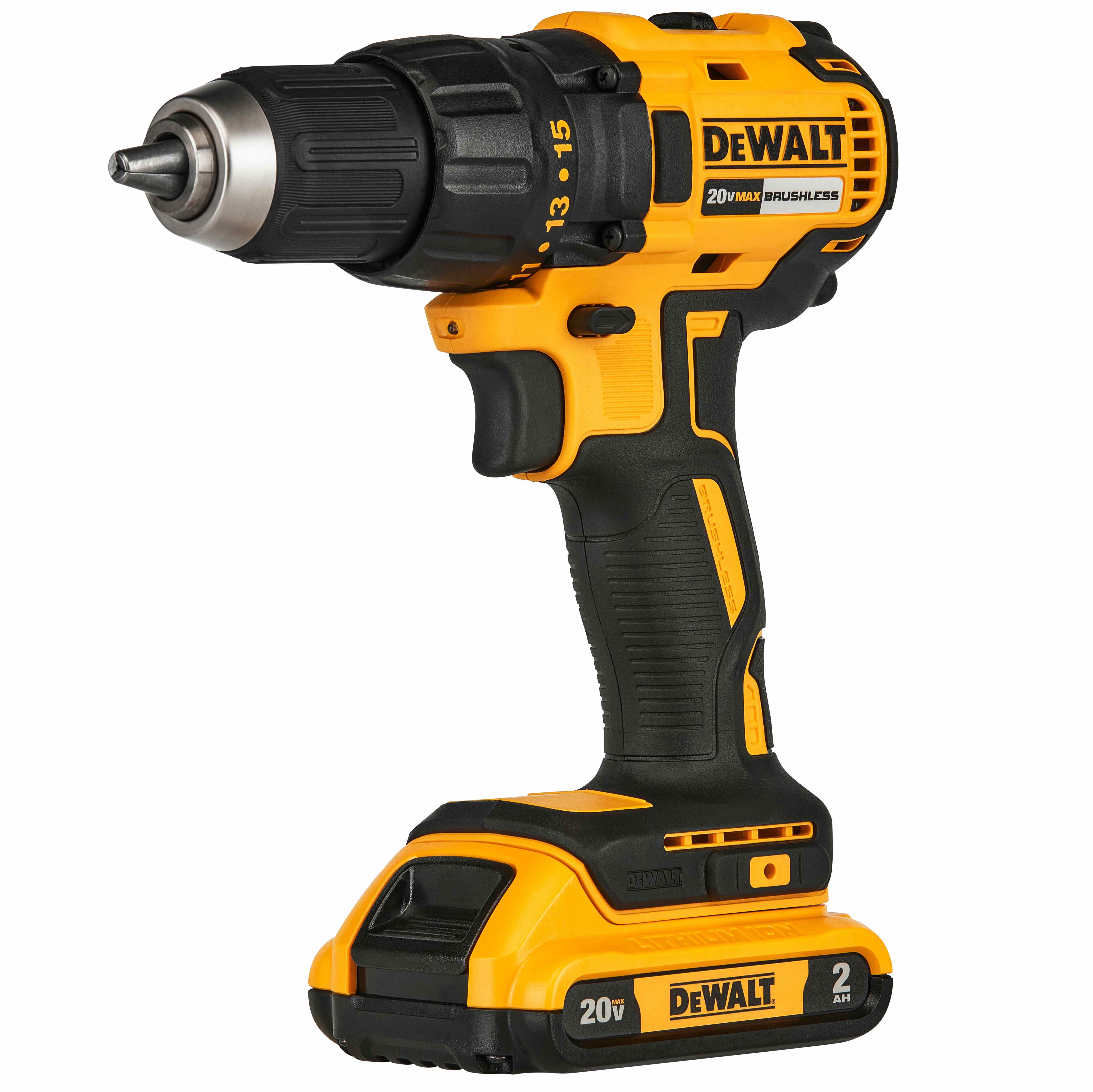 Аккумуляторная бесщеточная дрель-шуруповерт DEWALT, 20 В, 1750 об/мин, с 2 АКБ 2 Ач и ЗУ, в кейсе, DCD7771D2