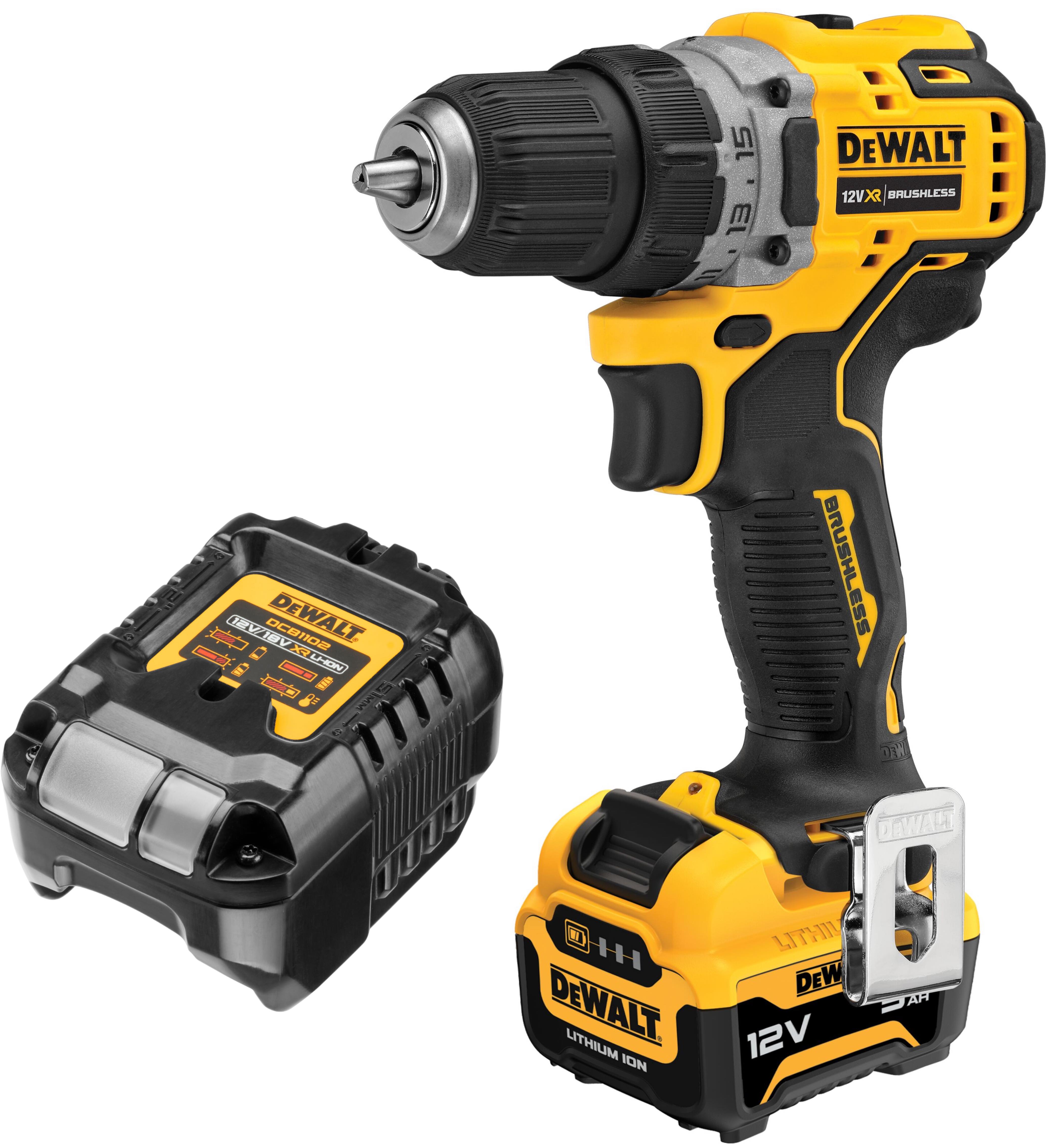 Аккумуляторная дрель-шуруповерт DEWALT DCD701L1 12 В 1500 обмин с АКБ 5 Ач и ЗУ DCD701L1N-XJ 26820₽