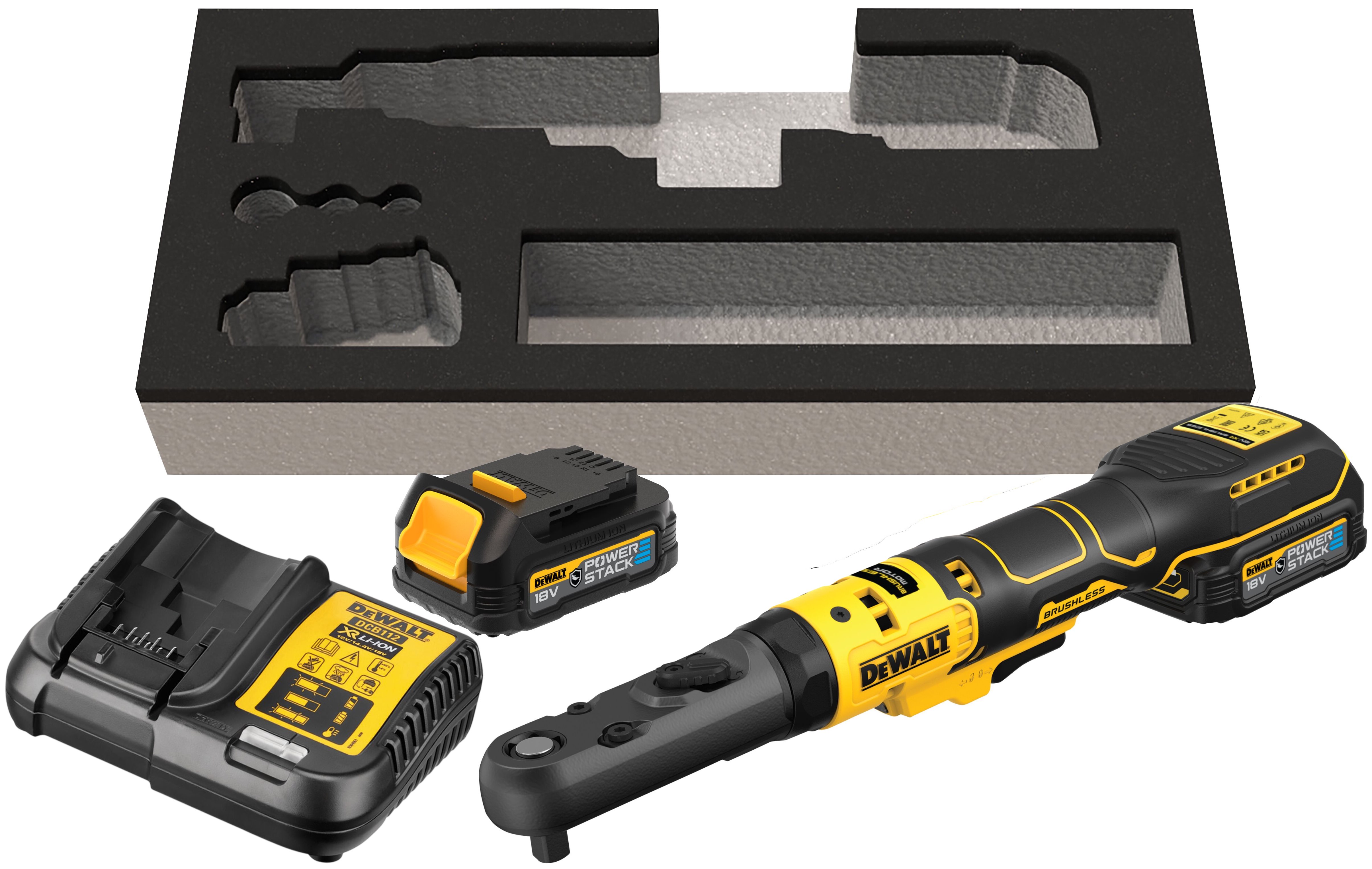 Аккумуляторный угловой гайковерт DEWALT DCF510E2G с трещоткой 18 В 102 Нм 300 обмин с 2 АКБ 17 Ач и ЗУ в чехле DCF510E2G-QW 71070₽