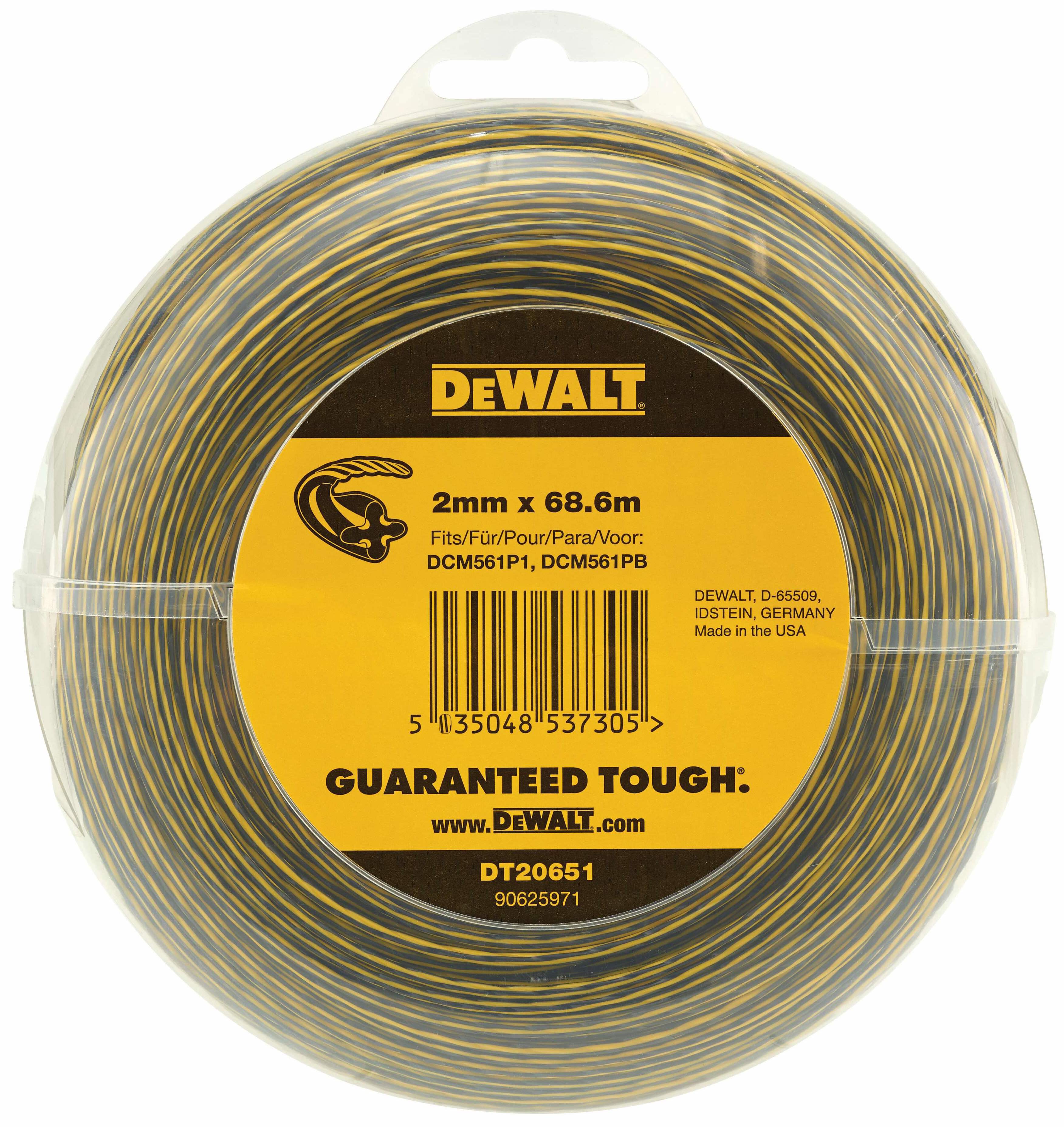 Леска для триммера DEWALT DT20651 витой квадрат 2 мм 686 м 5 шт DT20651-QZ-5 9950₽