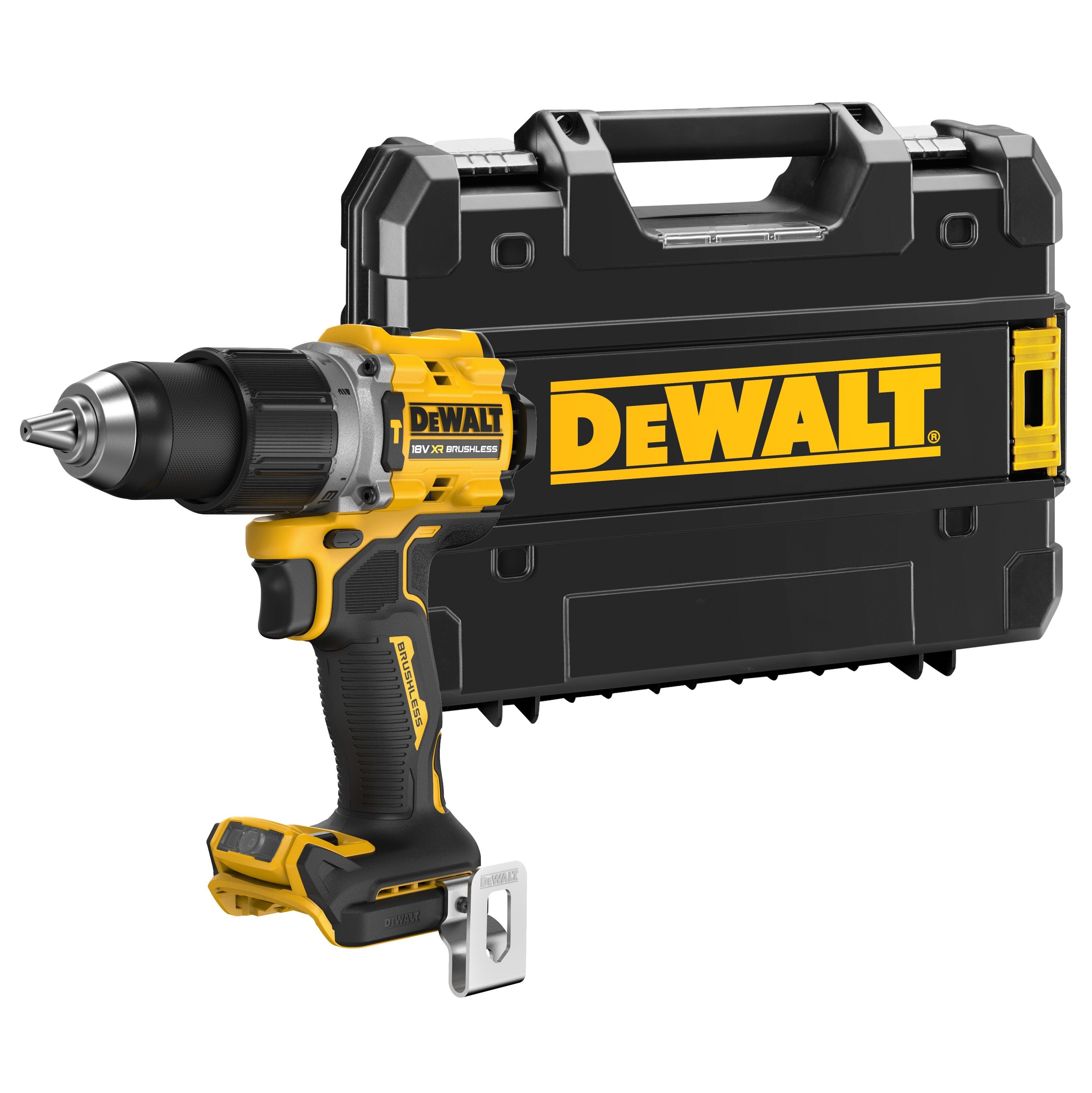 Аккумуляторная ударная дрель-шуруповерт DEWALT DCD805NT, 18 В, 2000 об/мин, 34000 уд/мин, без АКБ и ЗУ, в кейсе TSTAK (DCD805NT-XJ)