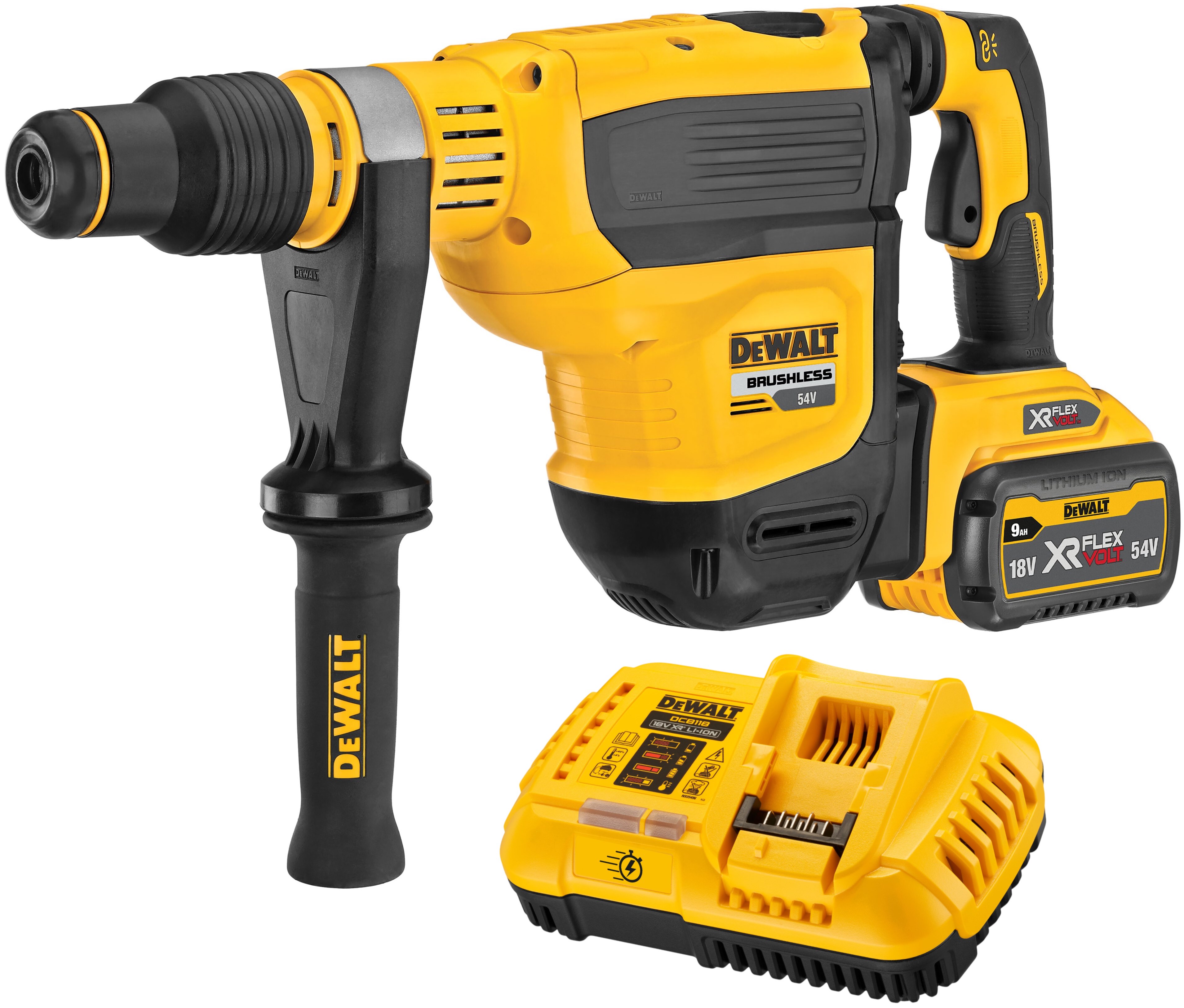 Аккумуляторный перфоратор DEWALT DCH614X1 54 В 105 Дж 2900 удмин с АКБ 3 Ач и ЗУ DCH614X1N-XJ 142380₽