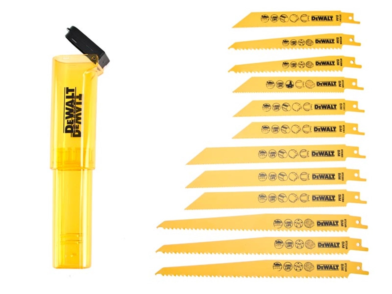 Набор полотен для сабельных пил по металлу и дереву DEWALT DT2445 12 предметов 4800₽