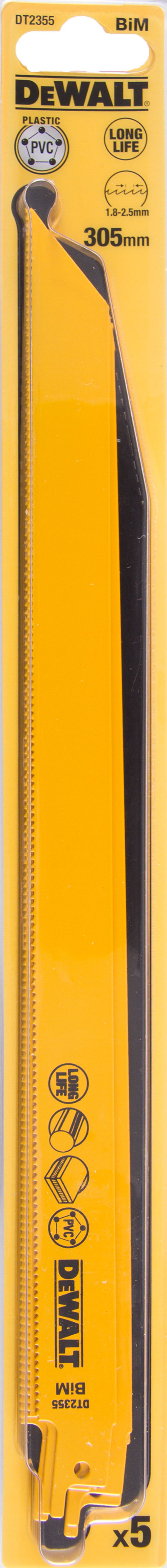Полотно DEWALT DT2355 для сабельных пил биметаллическое 305 x 18-25 мм 5 шт 3040₽