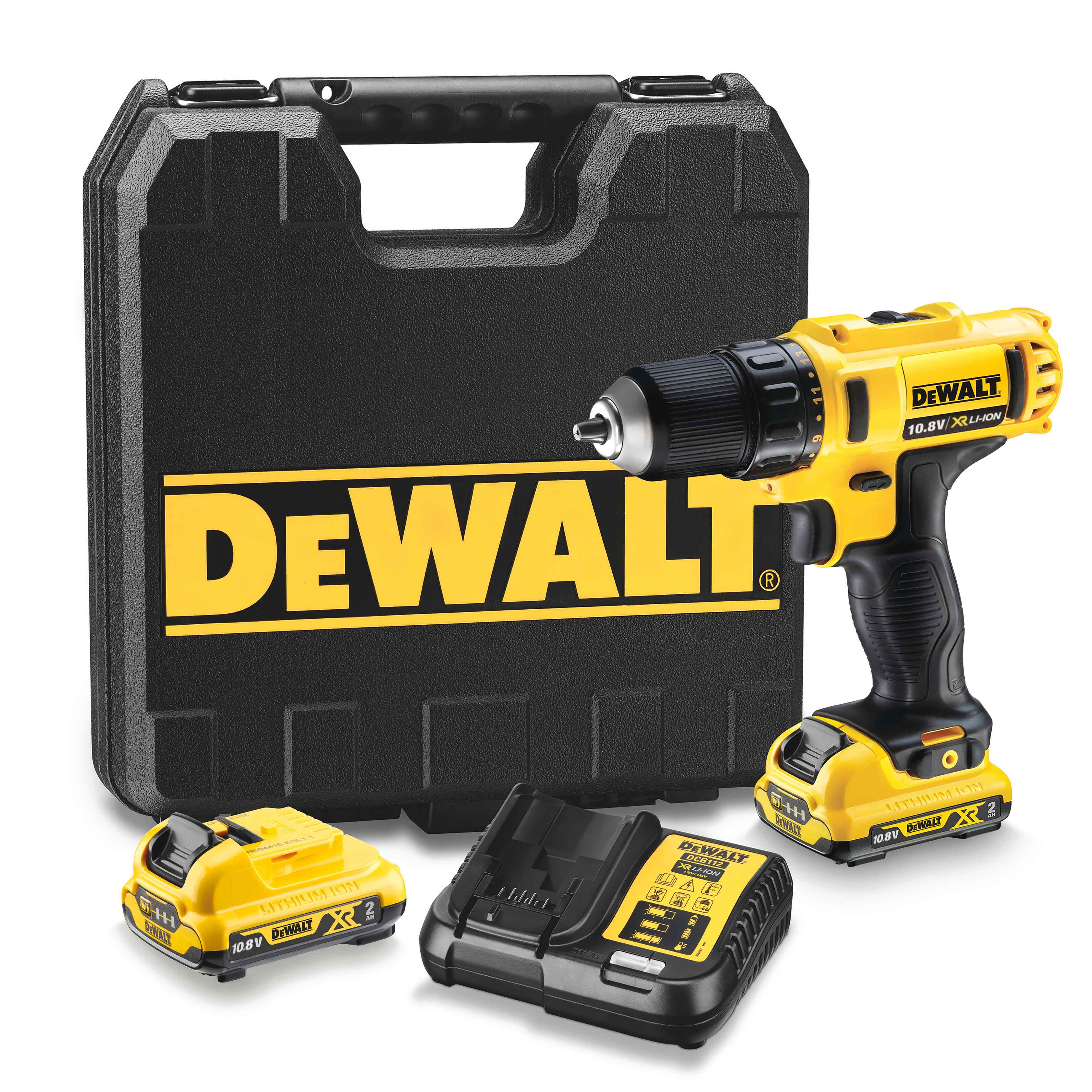 Аккумуляторная компактная безударная дрель-шуруповерт DEWALT DCD710D2, 180 Вт