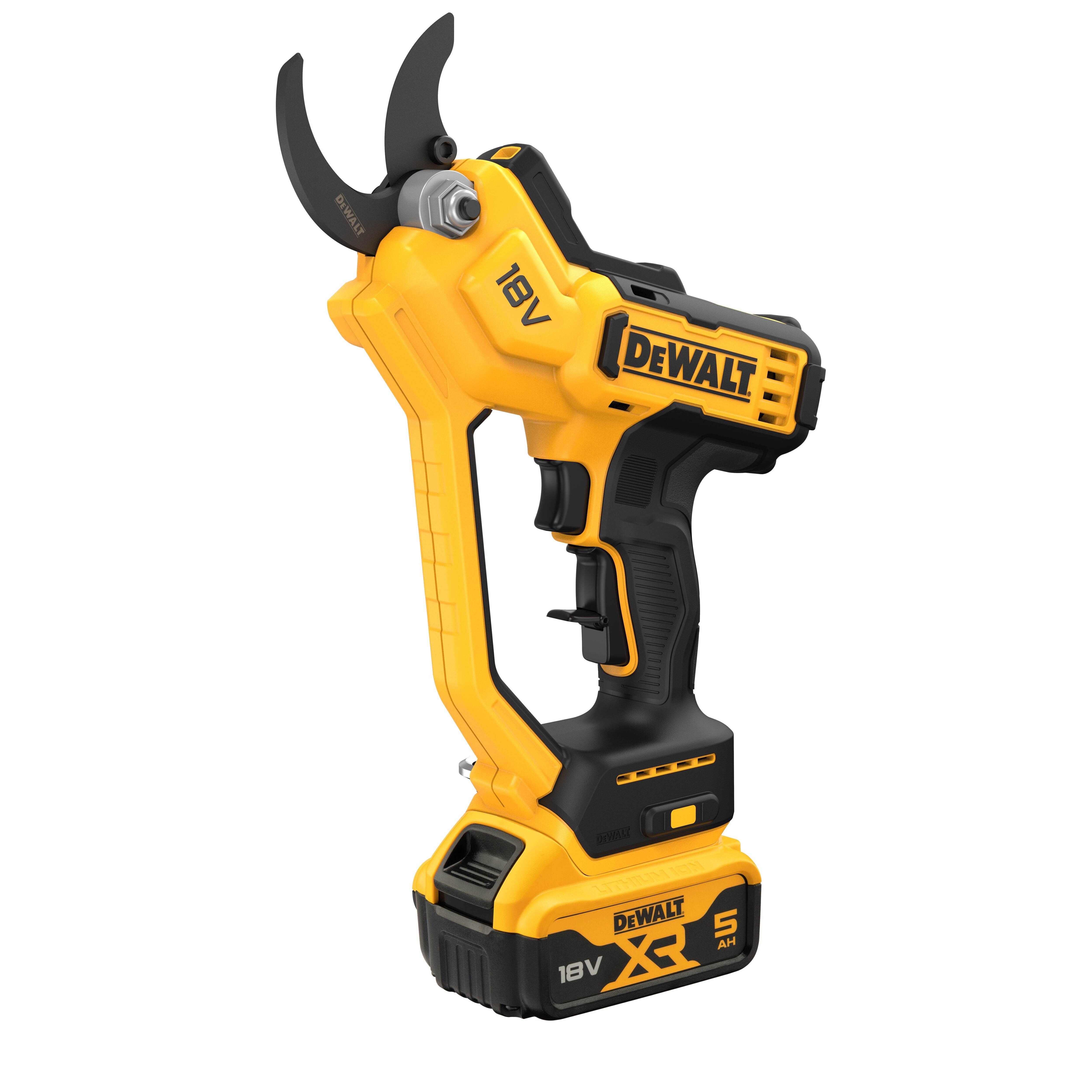 Аккумуляторные садовые ножницы DEWALT 18 В до 38 мм с АКБ 5 Ач и ЗУ DCMPP568P1 32090₽