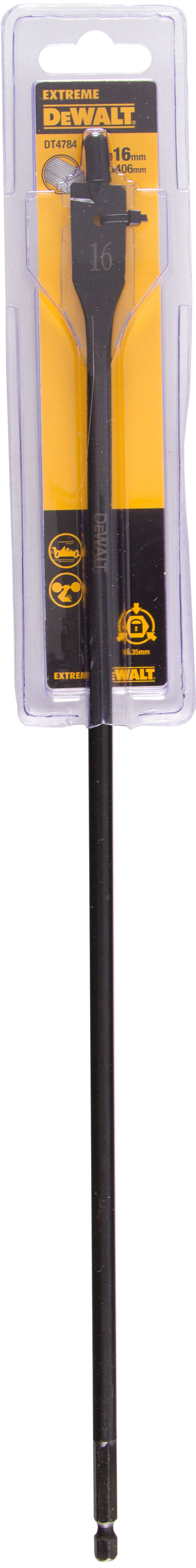 Сверло DEWALT EXTREME DT4784 по дереву перьевое IMPACT 14 дюйма 16 x 406 мм 1380₽