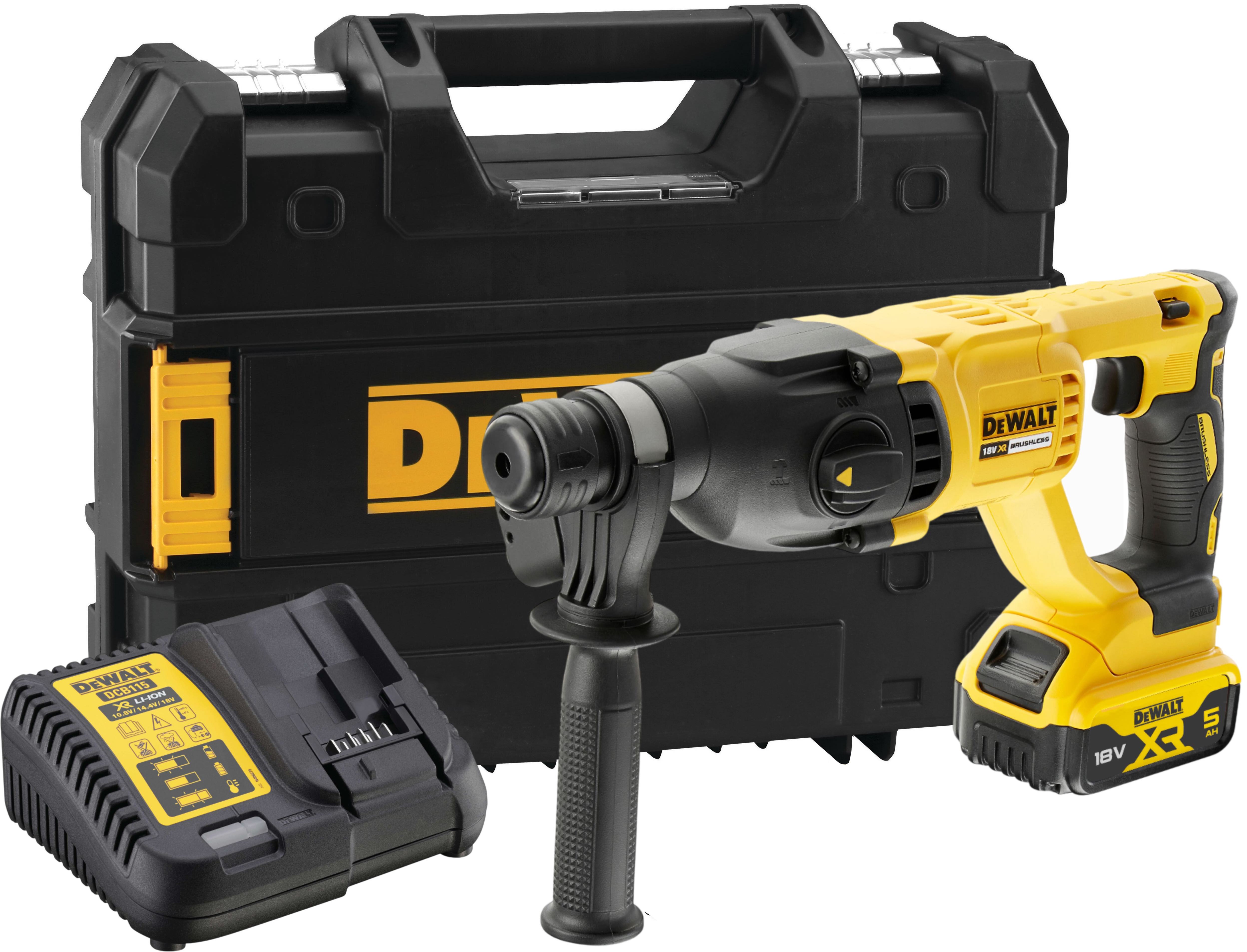 Аккумуляторный перфоратор DEWALT DCH133P1 18 В 26 Дж 5500 удмин с АКБ 5 Ач и ЗУ в кейсе TSTAK DCH133P1-QW 43680₽