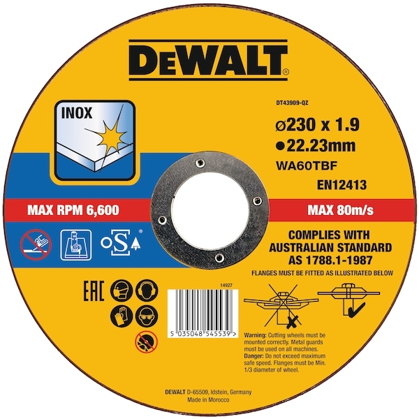 Диск отрезной DEWALT по металлу 230х222х19 мм DT43909-QZ 320₽