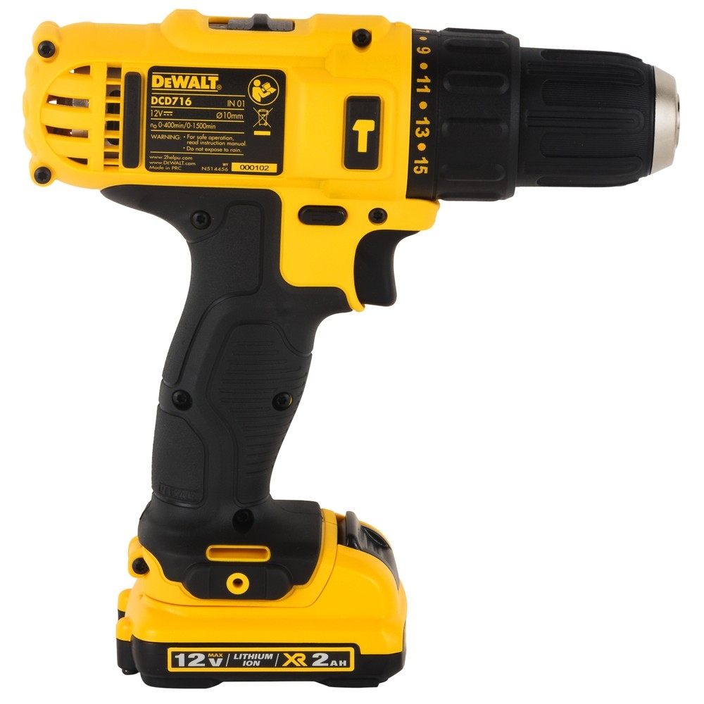 Аккумуляторная ударная дрель-шуруповерт DEWALT DCD716D2, 10.8 (12) В