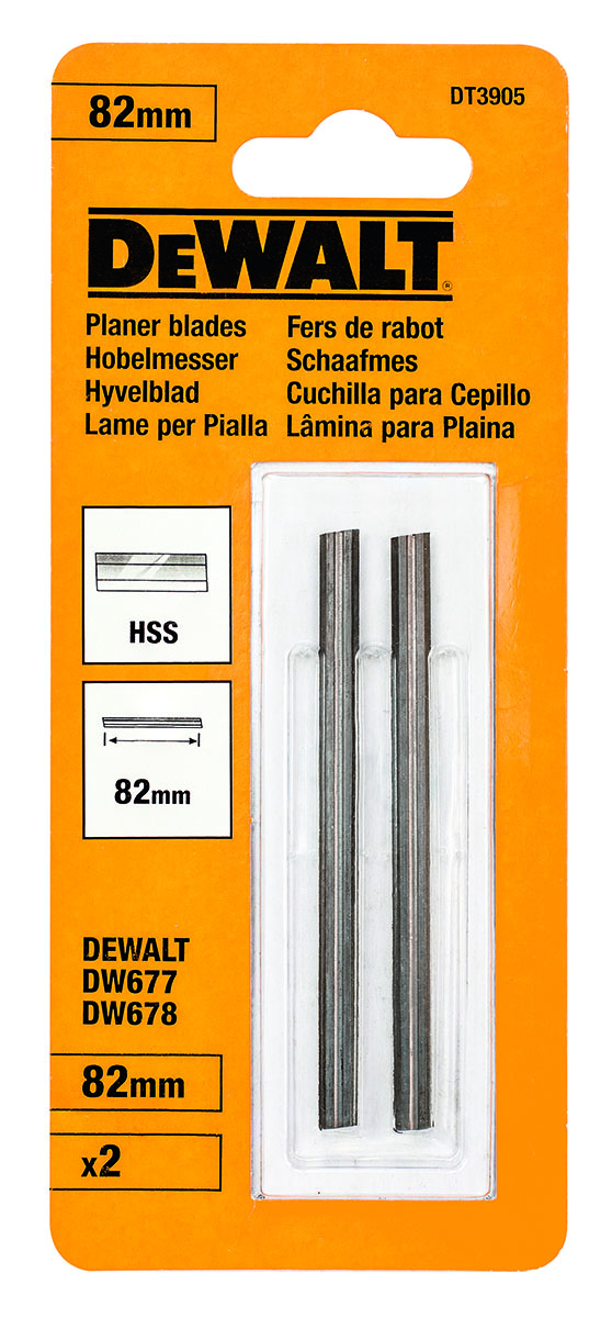 Двусторонние ножи для электрорубанков DEWALT DT3905 HSS 82 мм 1 пара 1550₽
