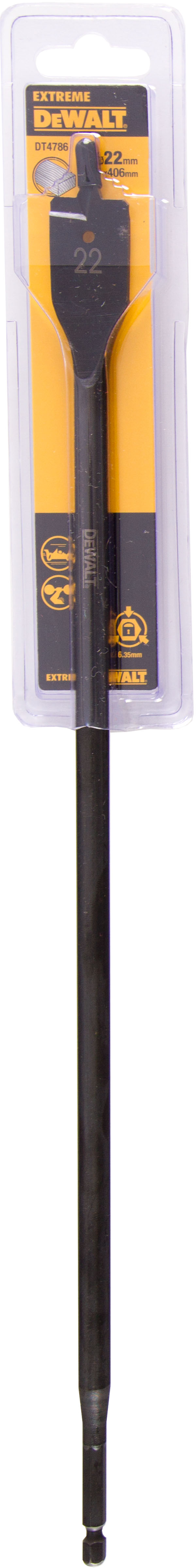 Сверло DEWALT EXTREME DT4786 по дереву перьевое IMPACT 14 дюйма 22 x 406 мм 1720₽