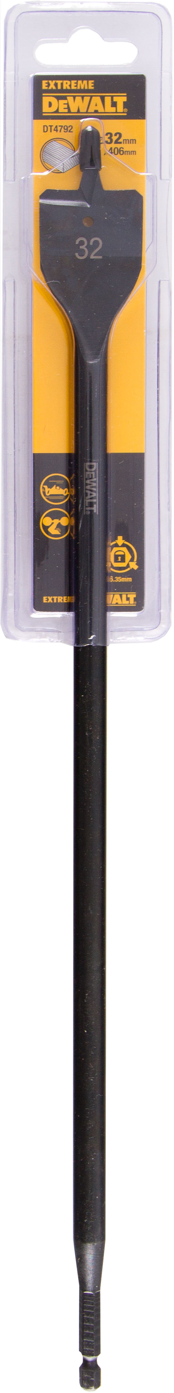 Сверло DEWALT EXTREME DT4792 по дереву перьевое IMPACT 14 дюйма 32 x 406 мм 1790₽