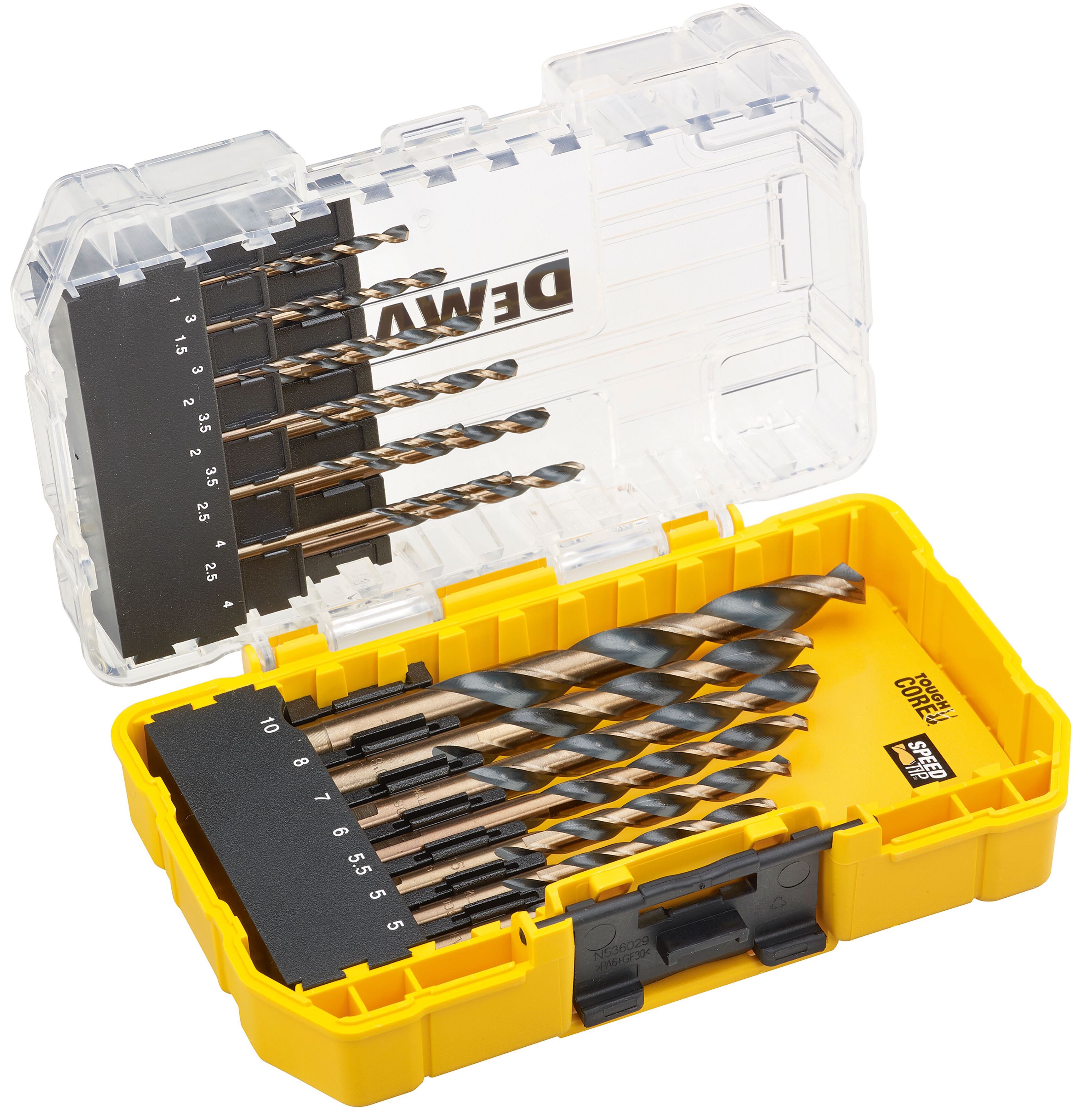 Набор сверл по металлу DEWALT DT70728POS 1-10 мм 19 шт в кейсе DT70728POS-QZ 4220₽