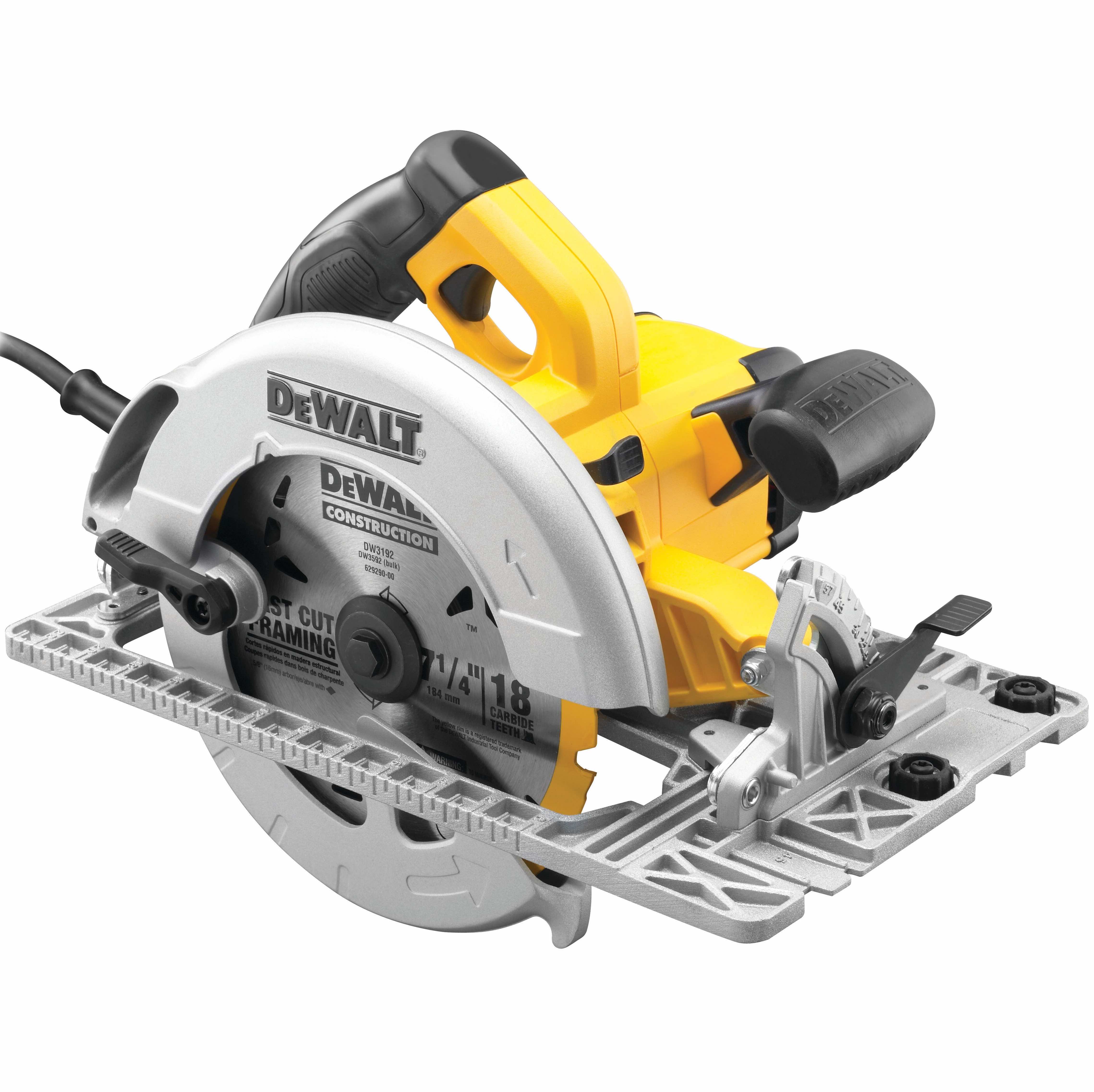 Дисковая пила DEWALT DWE576K, 1600 Вт, 190 мм, 5200 об/мин, в кейсе (DWE576K-QS)