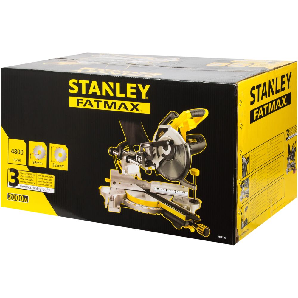 Торцовочная пила STANLEY FATMAX FME720, 2000 Вт, 255 мм, 4800 об/мин (FME720-QS)