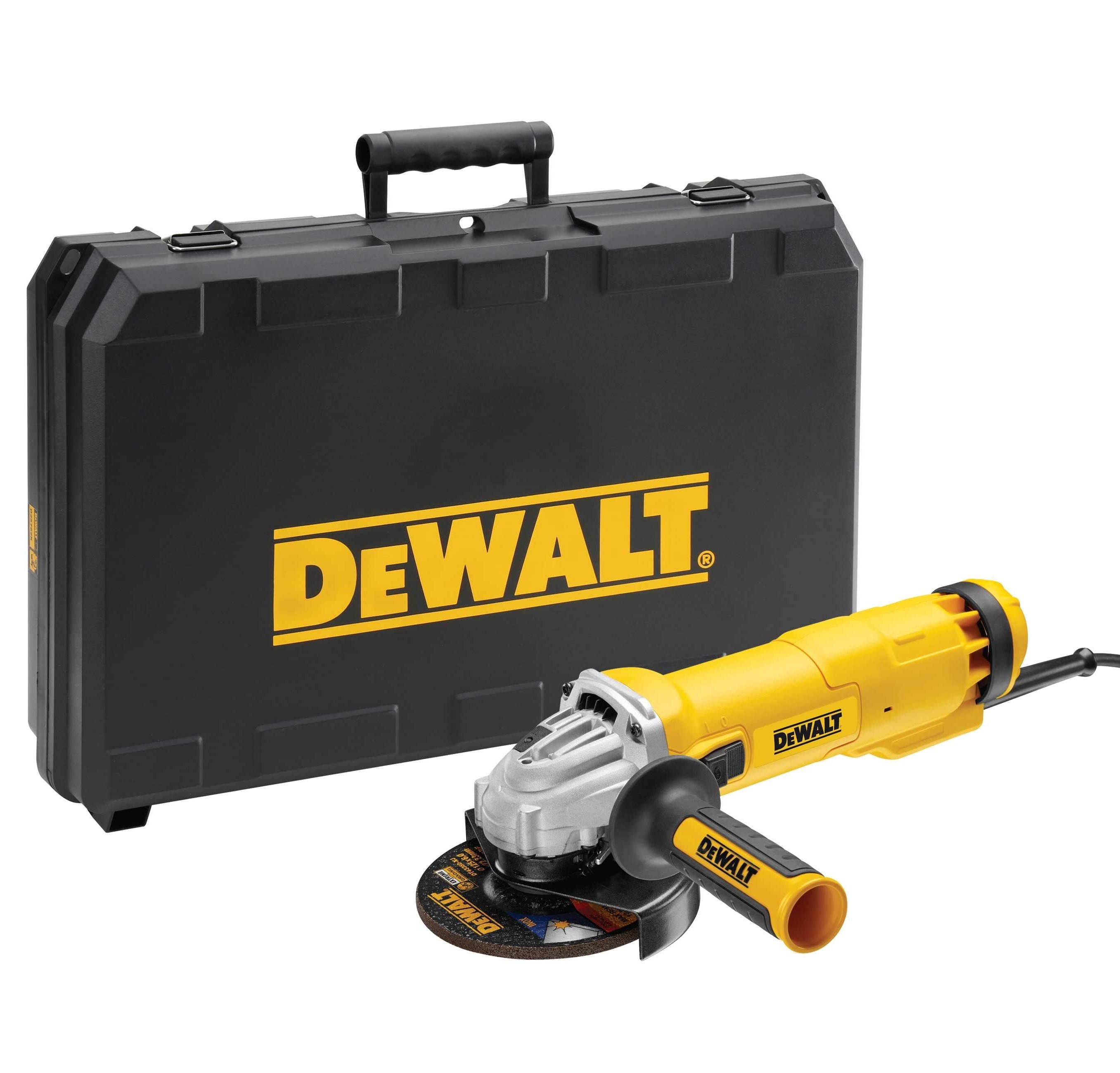 Угловая шлифмашина DEWALT, 1200 Вт, 125 мм, 11000 об/мин, в кейсе, DWE4217KD