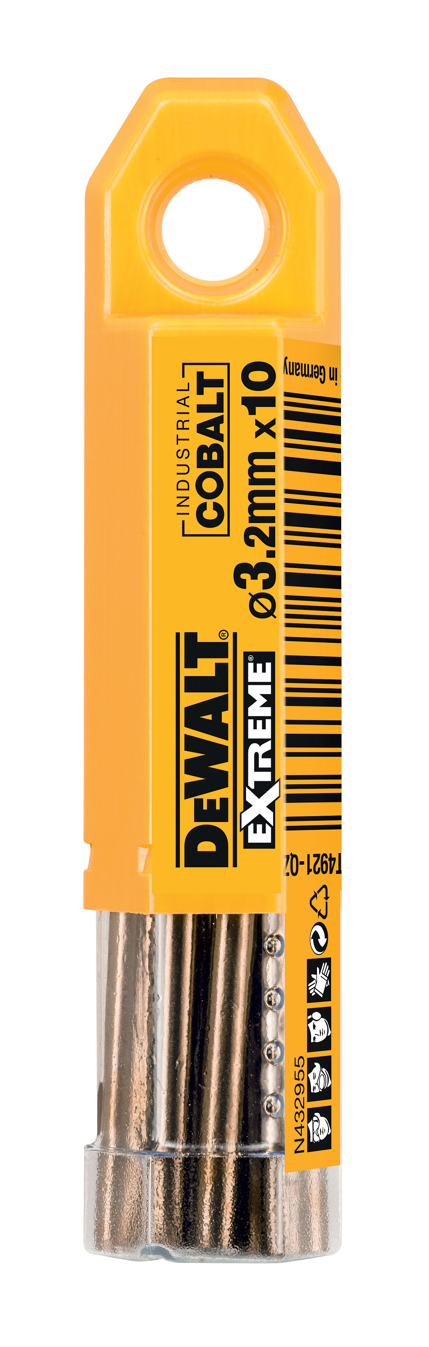 Сверло DEWALT DT4923, по металлу COBALT 5%, 3.5 x 70 x 39 мм, 10 шт.