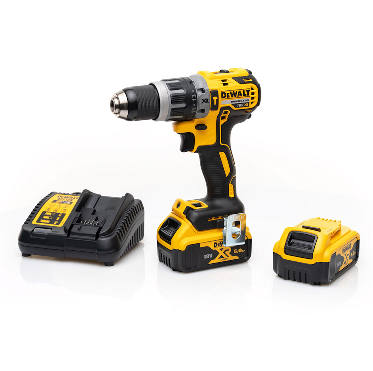 Аккумуляторная ударная дрель-шуруповерт DEWALT DCD796P2, 460 Вт, 18 В, XR