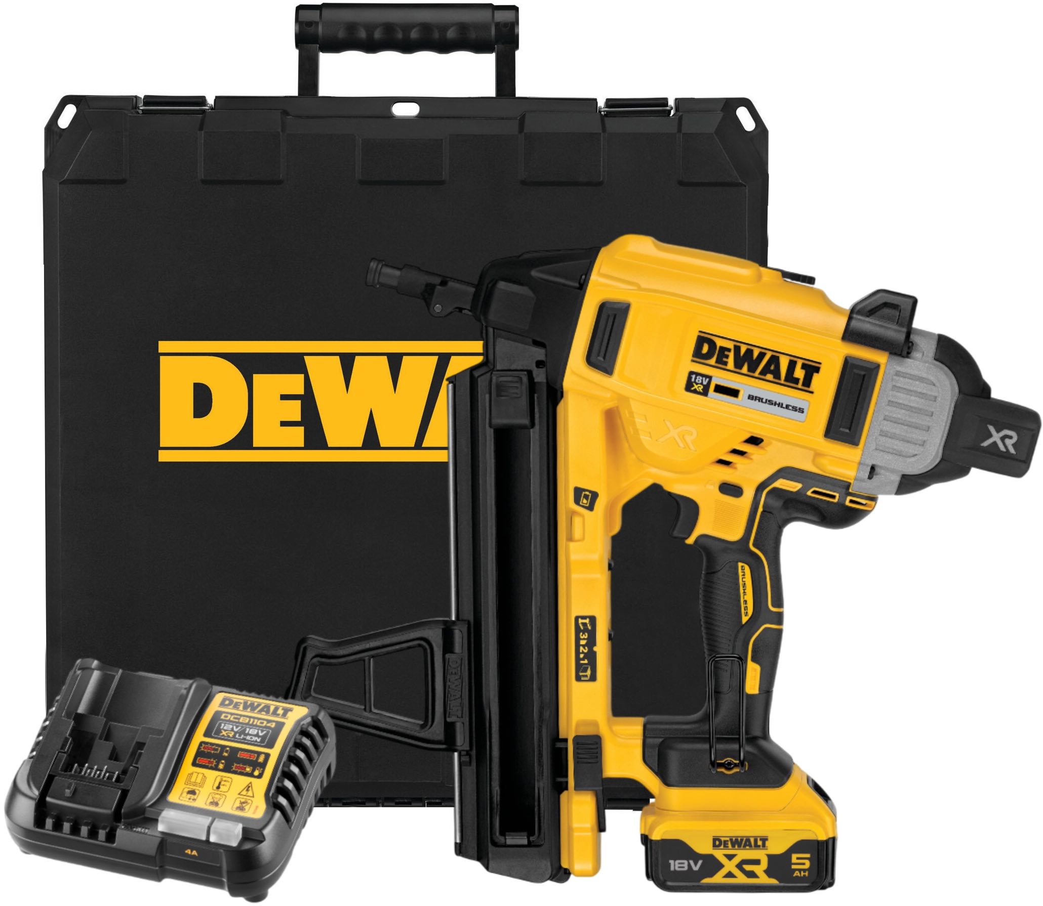 Аккумуляторный гвоздезабивной пистолет DEWALT DCN890P1T 18 В с АКБ 5 Ач и ЗУ в кейсе TSTAK DCN890P1NT-XJ 132960₽