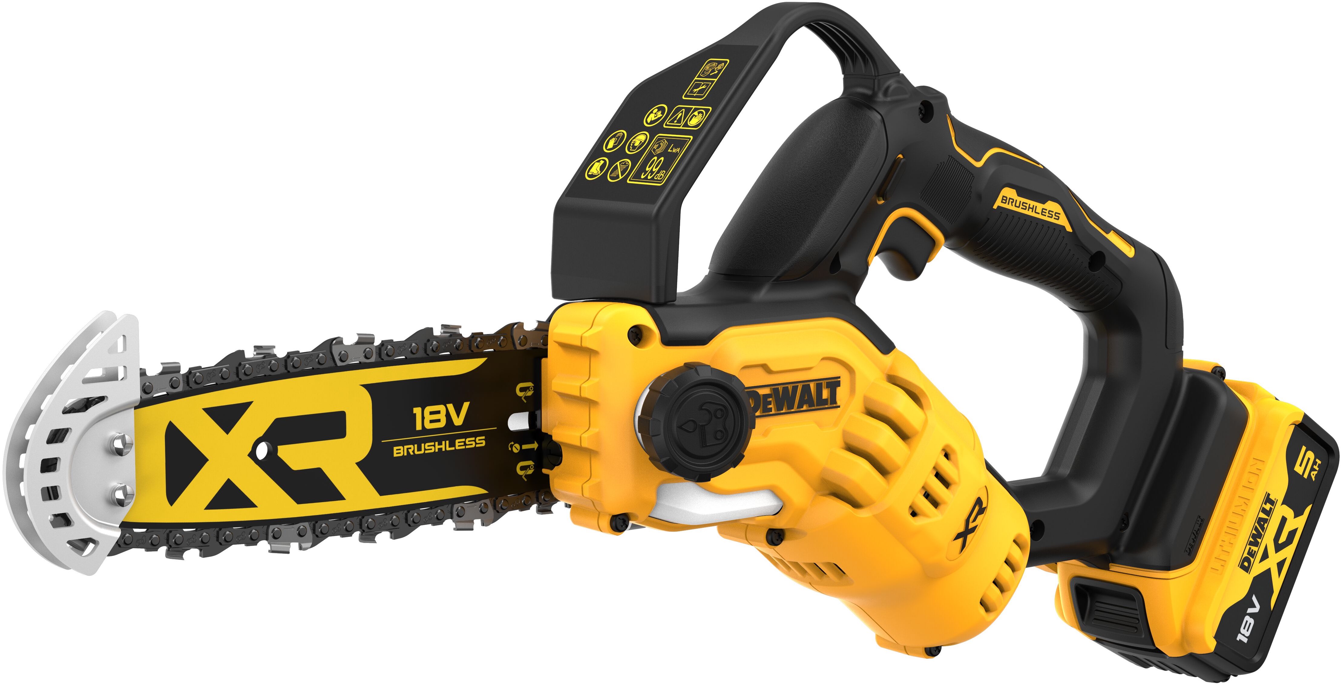 Аккумуляторная цепная пила DEWALT DCMPS520P1 18 В 20 см 86 мс с АКБ 5 Ач и ЗУ DCMPS520P1-QW 43290₽