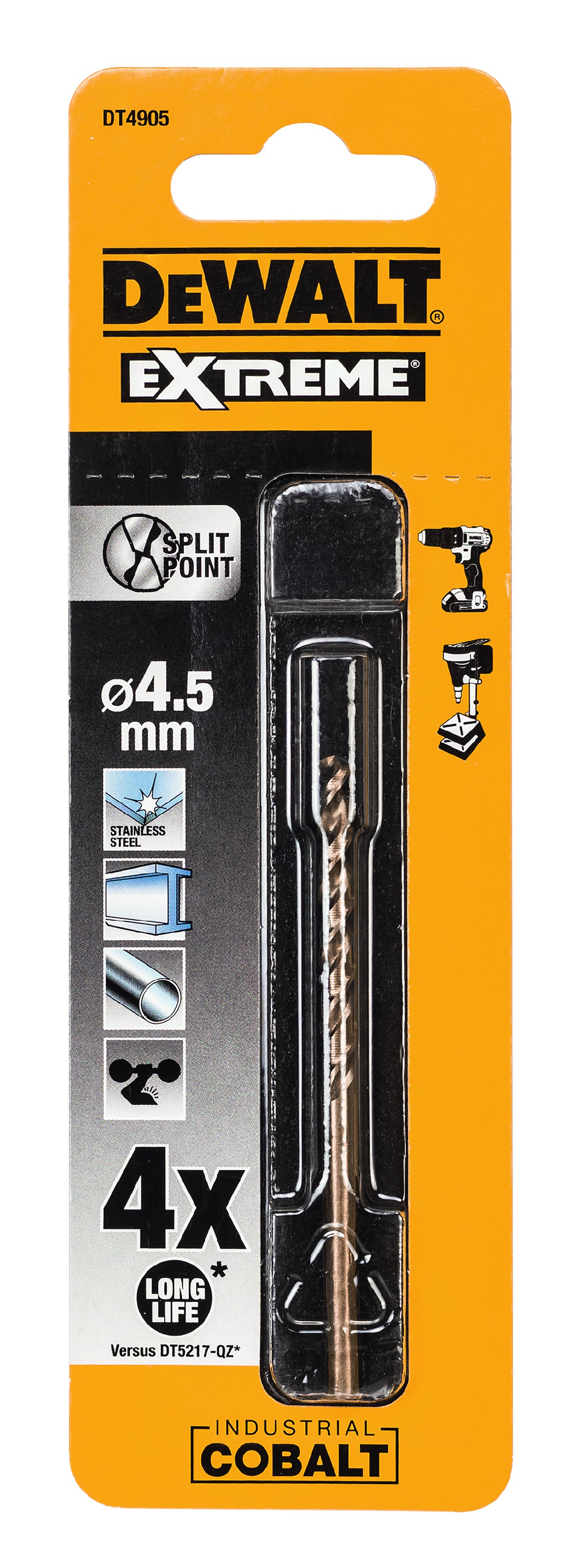 Сверло DEWALT DT4905 по металлу COBALT 5 45 x 80 x 46 мм 480₽