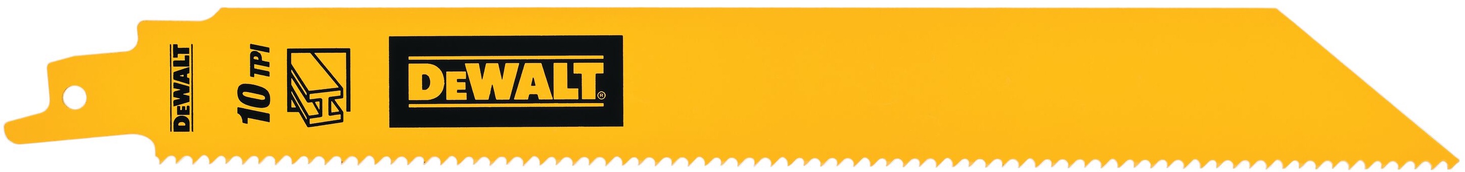 Полотно для сабельной пилы DEWALT DT90386 по металлу 228 мм 10 TPI 25 шт DT90386-QZ-5 14089₽