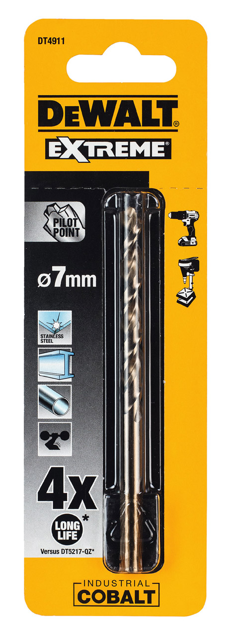 Сверло DEWALT DT4911 по металлу COBALT 5 7 x 109 x 66 мм 810₽