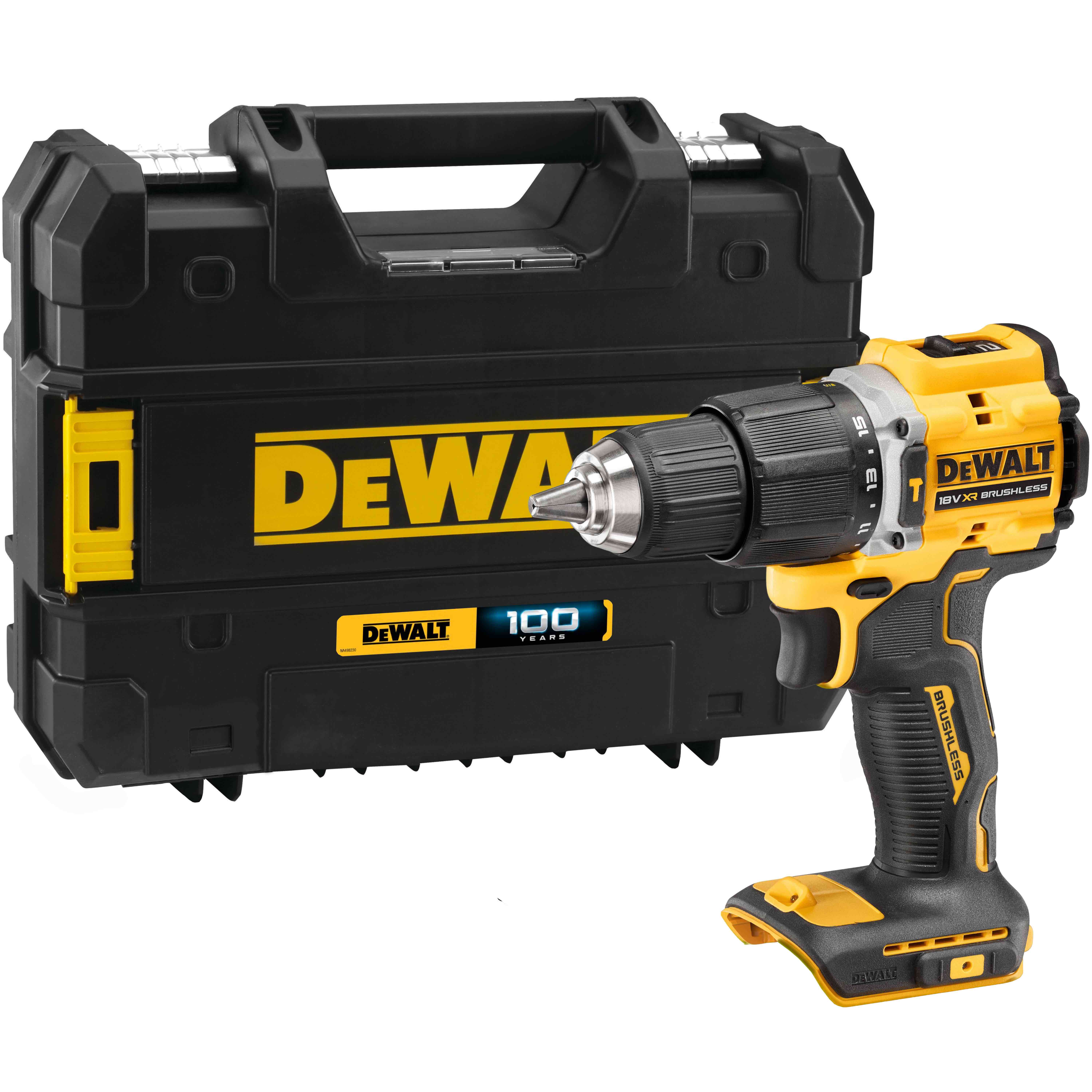 Аккумуляторная ударная дрель-шуруповерт DEWALT DCD100YNT, 18 В, 1650 об/мин, 28050 уд/мин, без АКБ и ЗУ, в кейсе TSTAK (DCD100YNT-XJ)