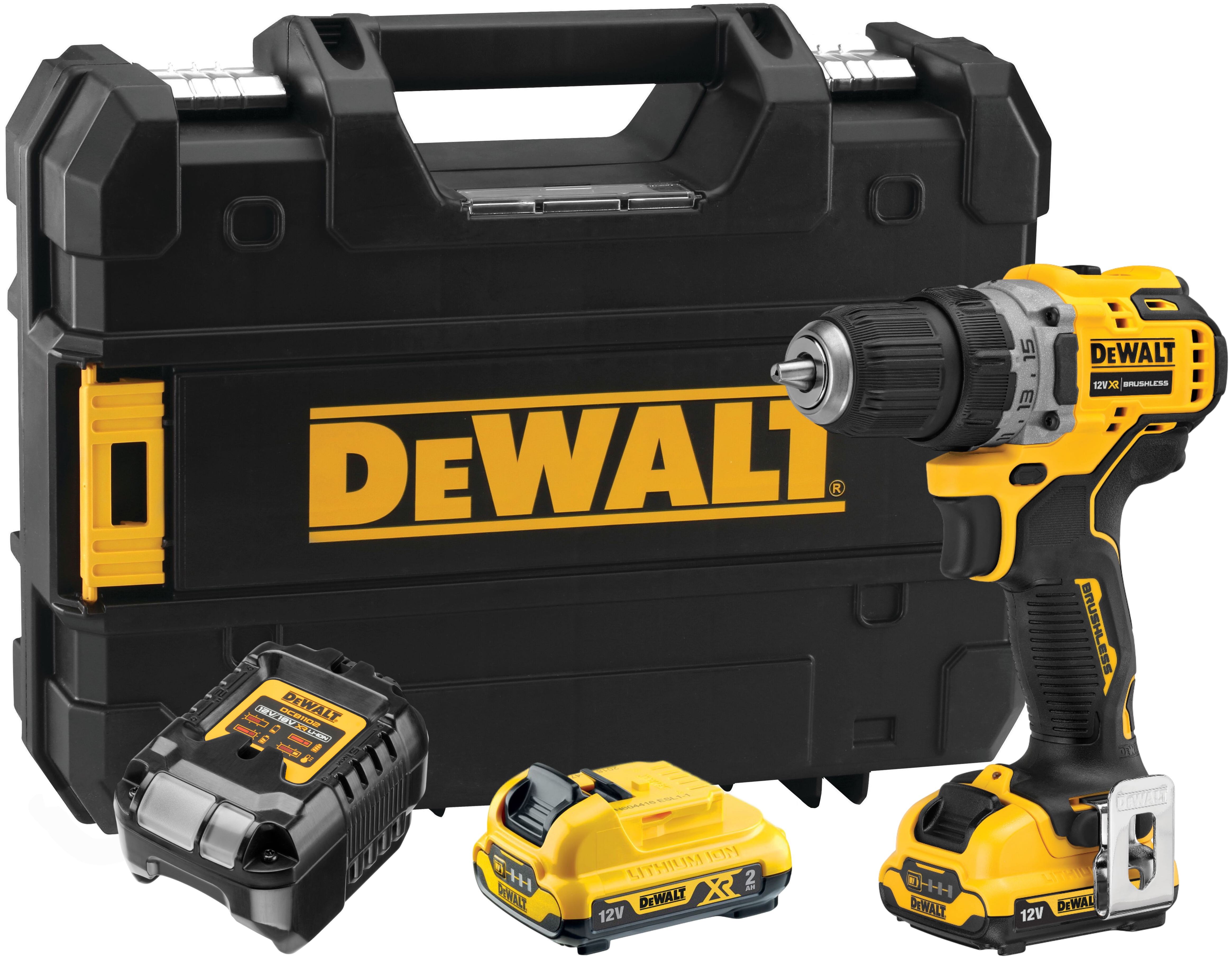 Аккумуляторная дрель-шуруповерт DEWALT DCD701D2 12 В 1500 обмин с 2 АКБ 2 Ач и ЗУ в кейсе TSTAK DCD701D2-QW 25750₽