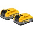 Аккумулятор DEWALT POWERSTACK DCBP318S2, Li-Ion, 18 В, 3.5 Ач, 2 шт. (DCBP318S2-XJ)