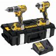 Аккумуляторный набор DEWALT DCK266D2, 18 В: ударная дрель-шуруповерт DCD796 + шуруповерт DCF887, с 2 АКБ 2 Ач и ЗУ, в кейсе (DCK266D2-QW)
