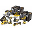 Аккумуляторный набор DEWALT DCK667P3T: дрель + пила + лобзик + рубанок + реноватор + фонарь, с 3 АКБ 5 Ач и ЗУ, в 2 кейсах TSTAK