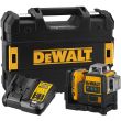 Аккумуляторный лазерный нивелир DEWALT DCE089D1G, 12 В, зеленый луч, 35 м, с АКБ 2 Ач и ЗУ, в кейсе TSTAK (DCE089D1G-QW)