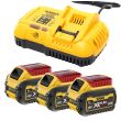Набор DEWALT DCB118T3: 3 АКБ DCB546, Li-Ion, 18/54 В, 6/2 Ач и зарядное устройство DCB118, 18/54 В, 8 А