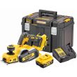 Аккумуляторный рубанок DEWALT DCP580P2, 18 В, 15000 об/мин, 82 мм, с 2 АКБ 5 Ач и ЗУ, в кейсе TSTAK (DCP580P2-QW)