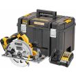 Аккумуляторная дисковая пила DEWALT DCS572P1T, 18 В, 184 мм, 5500 об/мин, с АКБ 5 Ач и ЗУ, в кейсе TSTAK (DCS572P1NT-XJ)