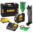 Аккумуляторный лазерный нивелир DEWALT DCE088D1G, 12 В, зеленый луч, 35 м, с АКБ 2 Ач и ЗУ, в кейсе TSTAK (DCE088D1G-QW)